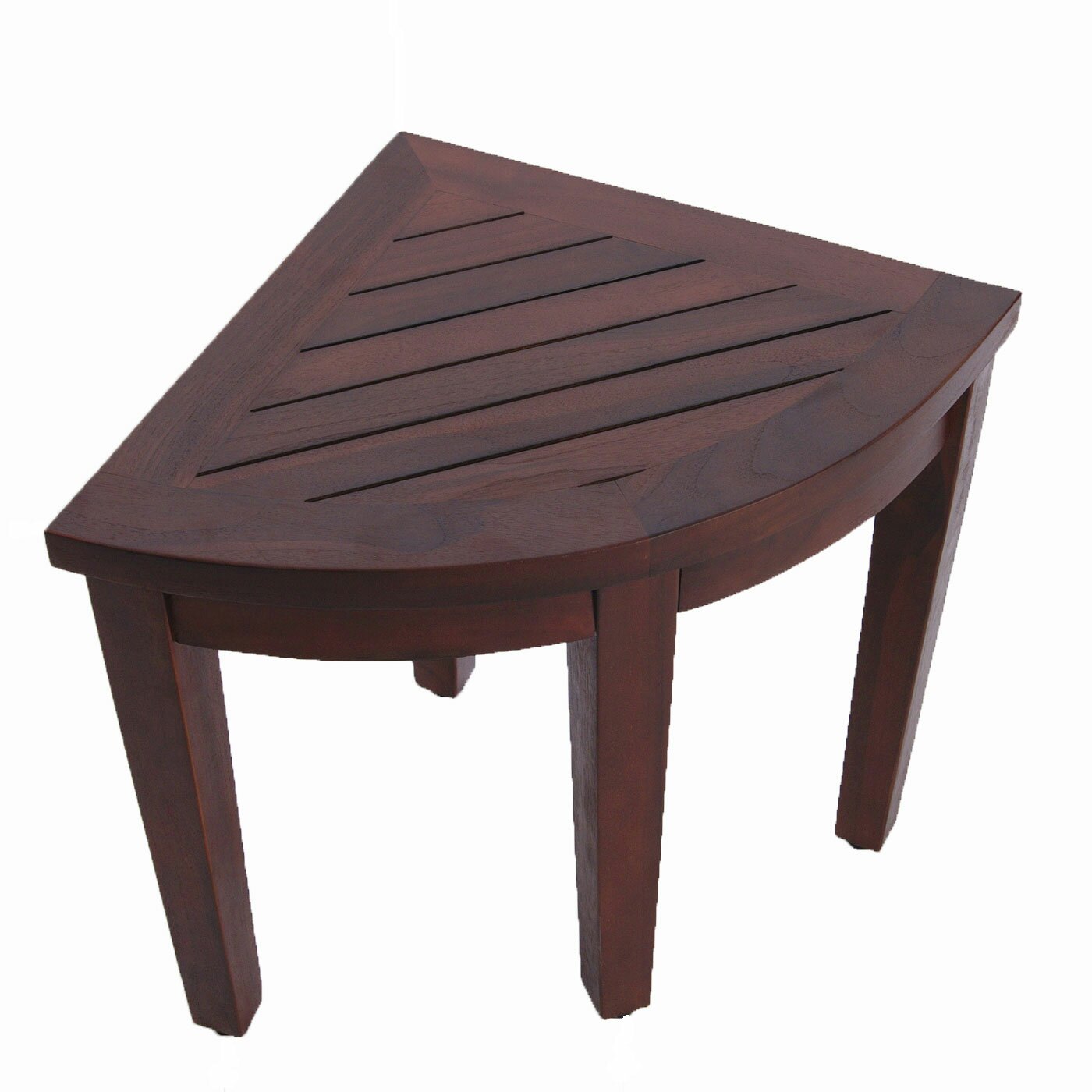 Decoteak Oasis Teak Corner Shower Seat Stool Chair Bench