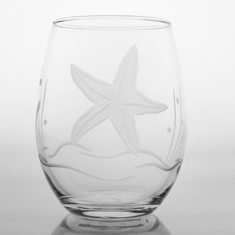 Rolf Glass Starfish Stemless White Wine Glass & Reviews | Wayfair