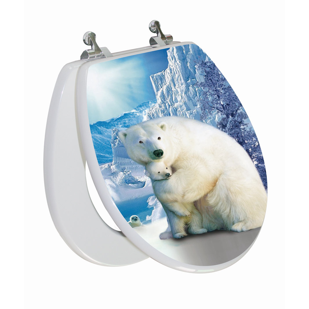 Topseat 3D Series Polar Bear Round Toilet Seat & Reviews Wayfair