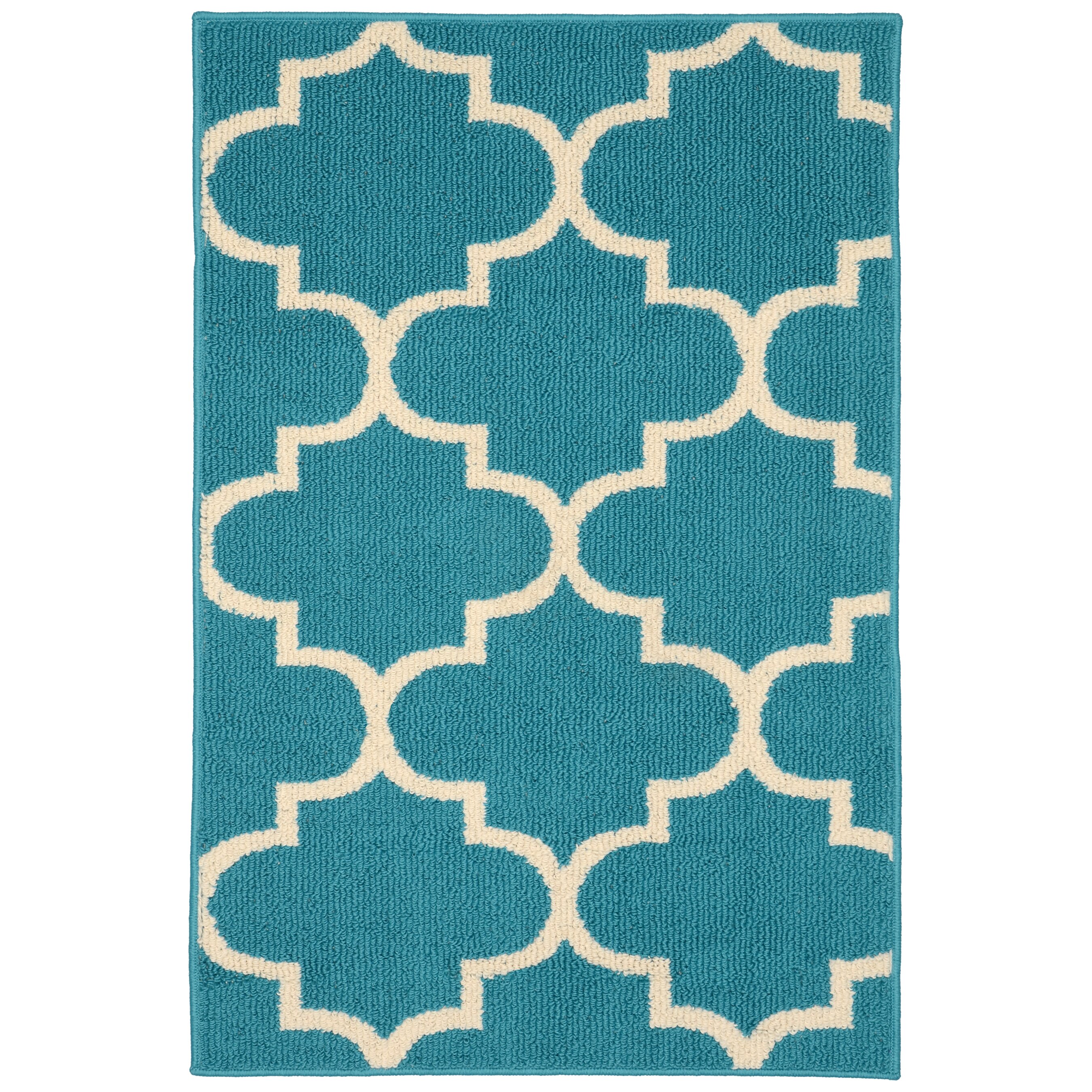 Garland Rug Large Quatrefoil Tealivory Area Rug And Reviews Wayfair 6315