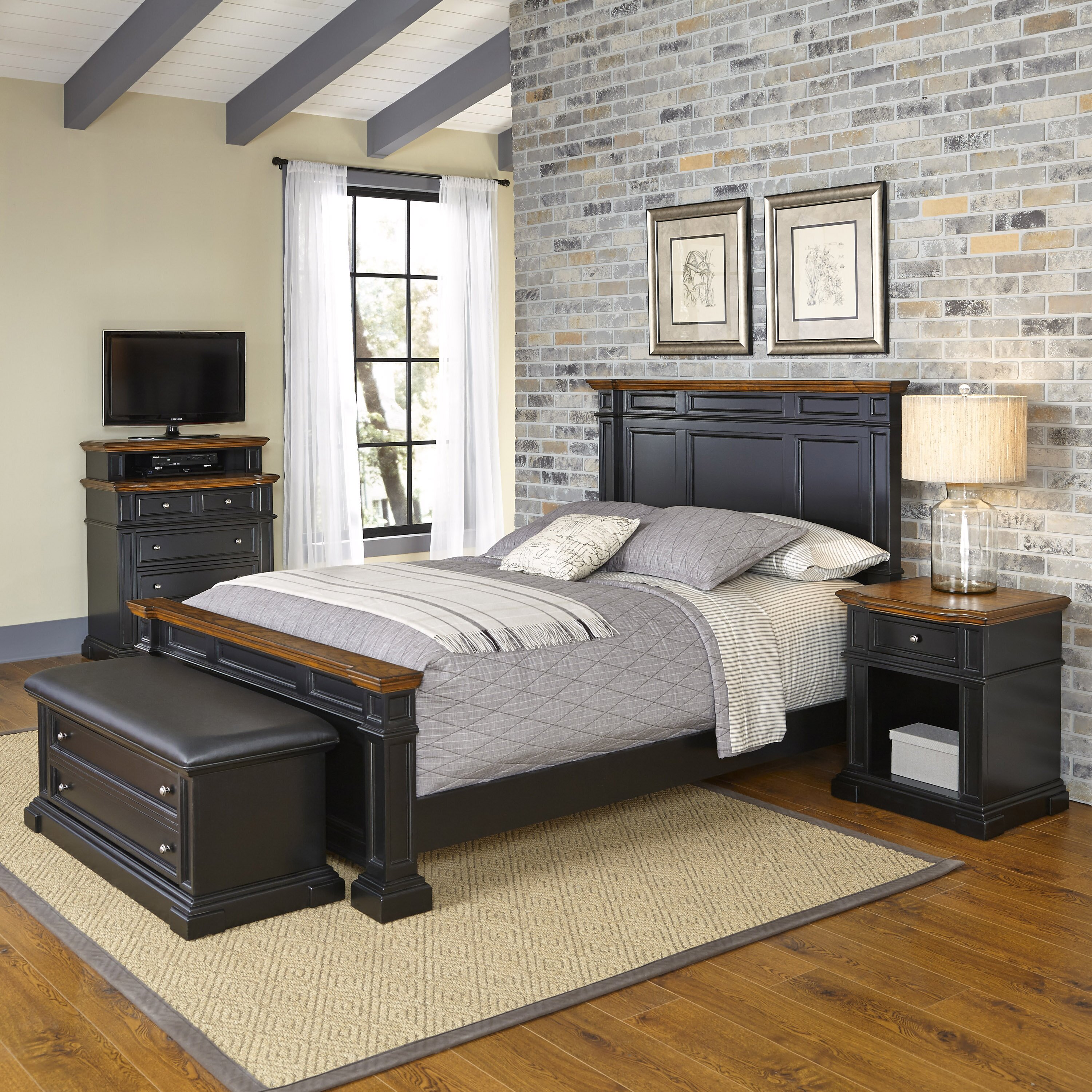 Americana Panel 4 Piece Bedroom Set Wayfair