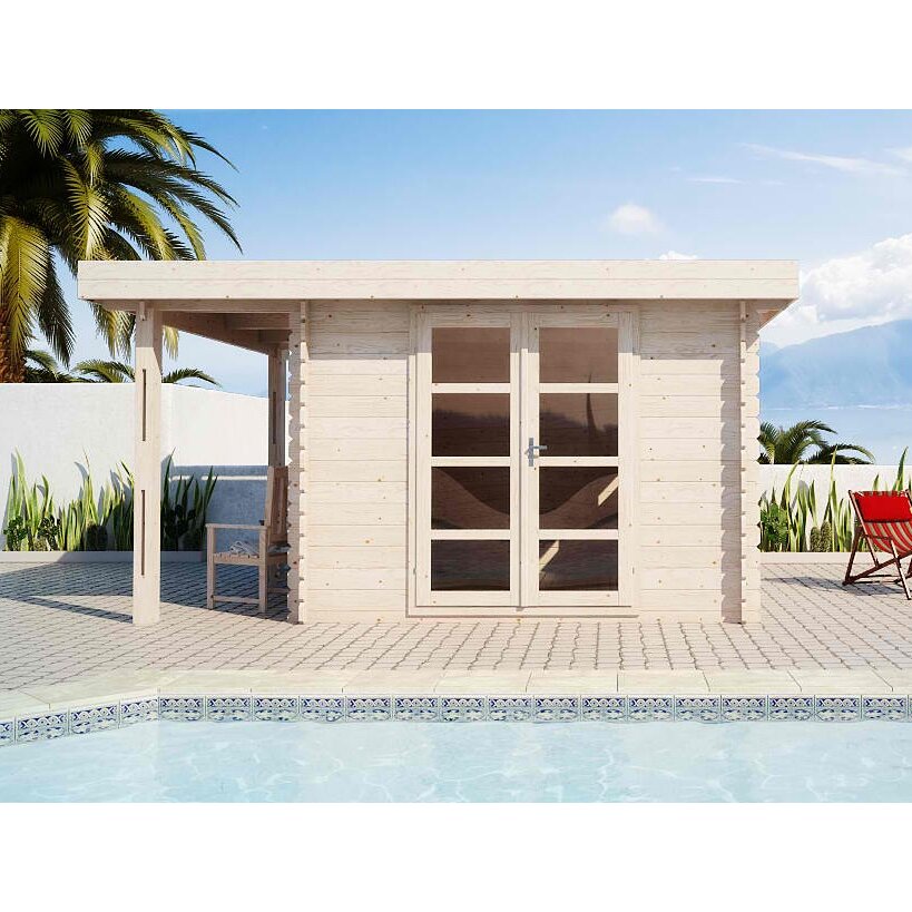 Moderna 13 Ft. W x 10 Ft. D Solid Wood Pool House and ...