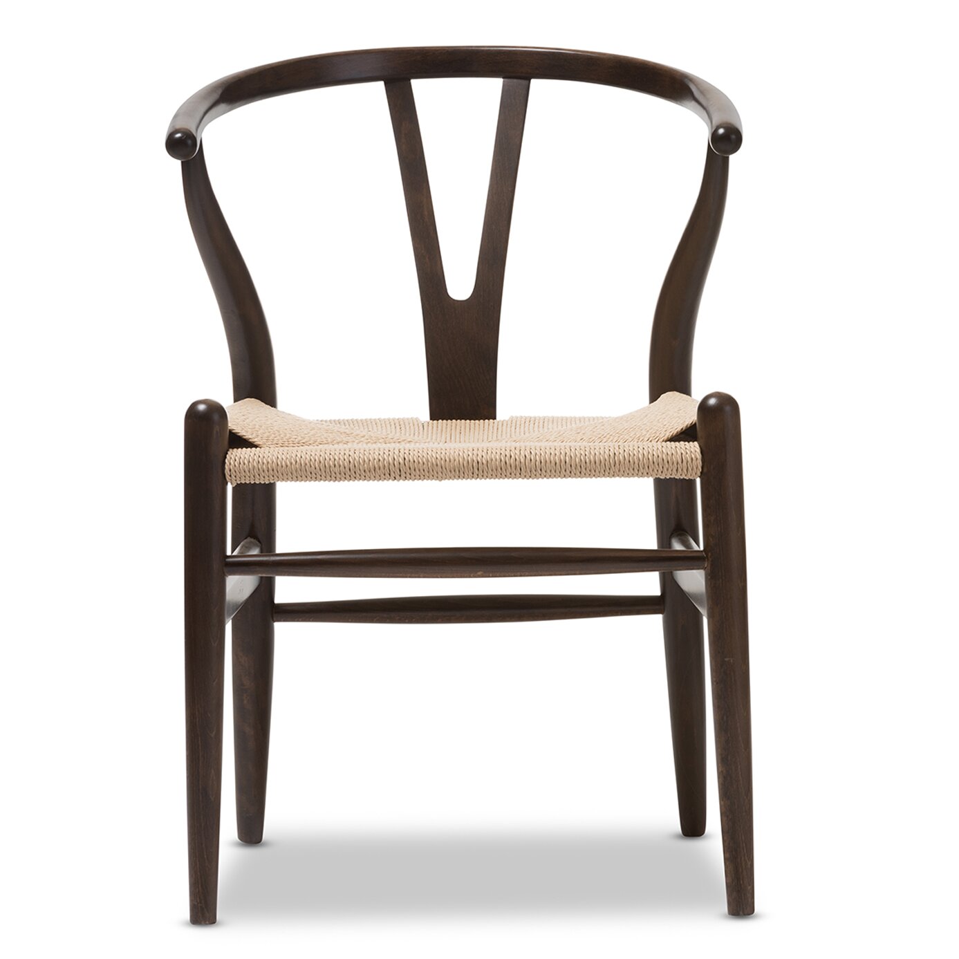 Wholesale Interiors Baxton Studio Wishbone Chair in Dark Brown & Reviews | Wayfair
