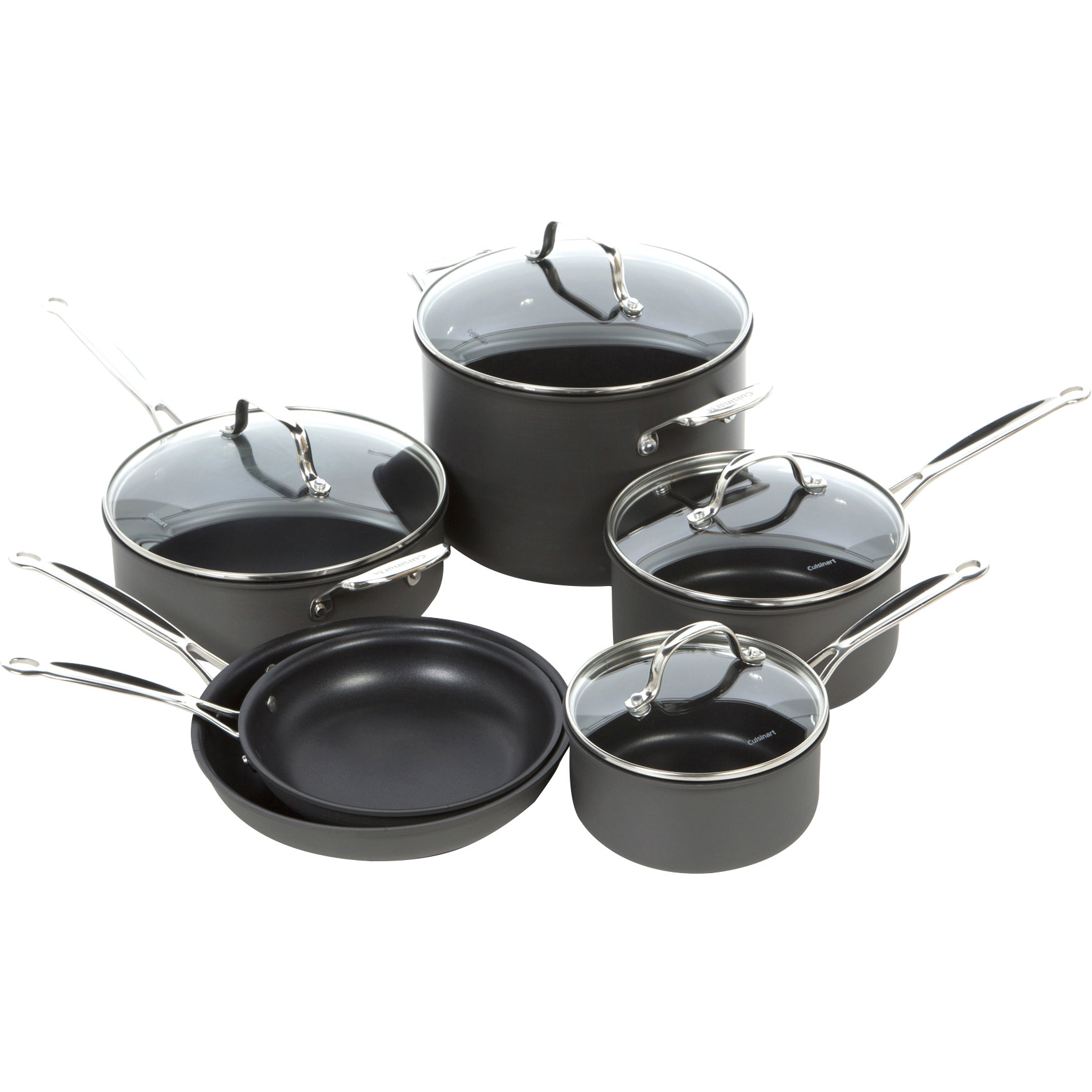 Cuisinart Chef's Classic Nonstick HardAnodized 10 Piece Cookware Set