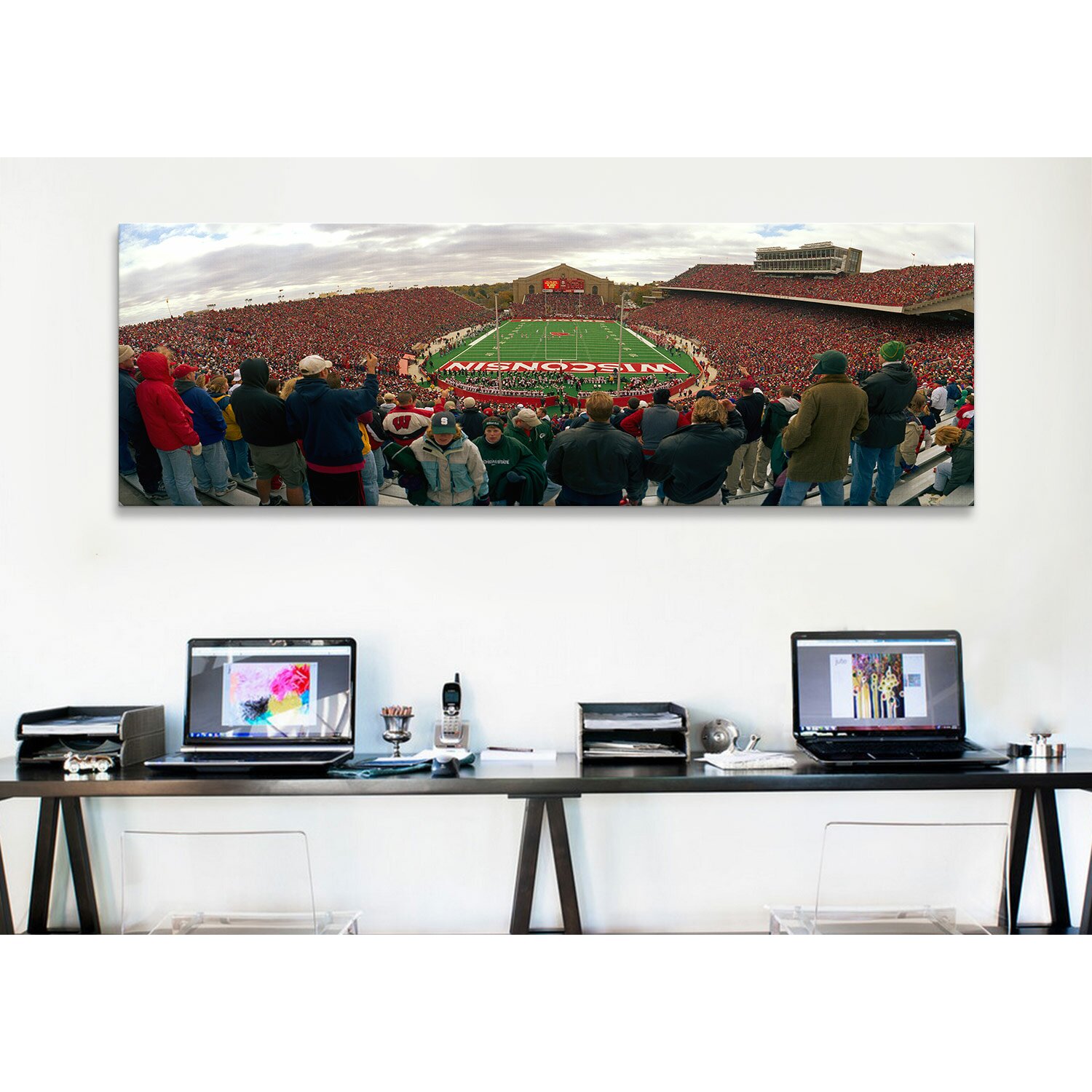 Panoramic Camp Randall Stadium, University of Wisconsin, Madison, Dane