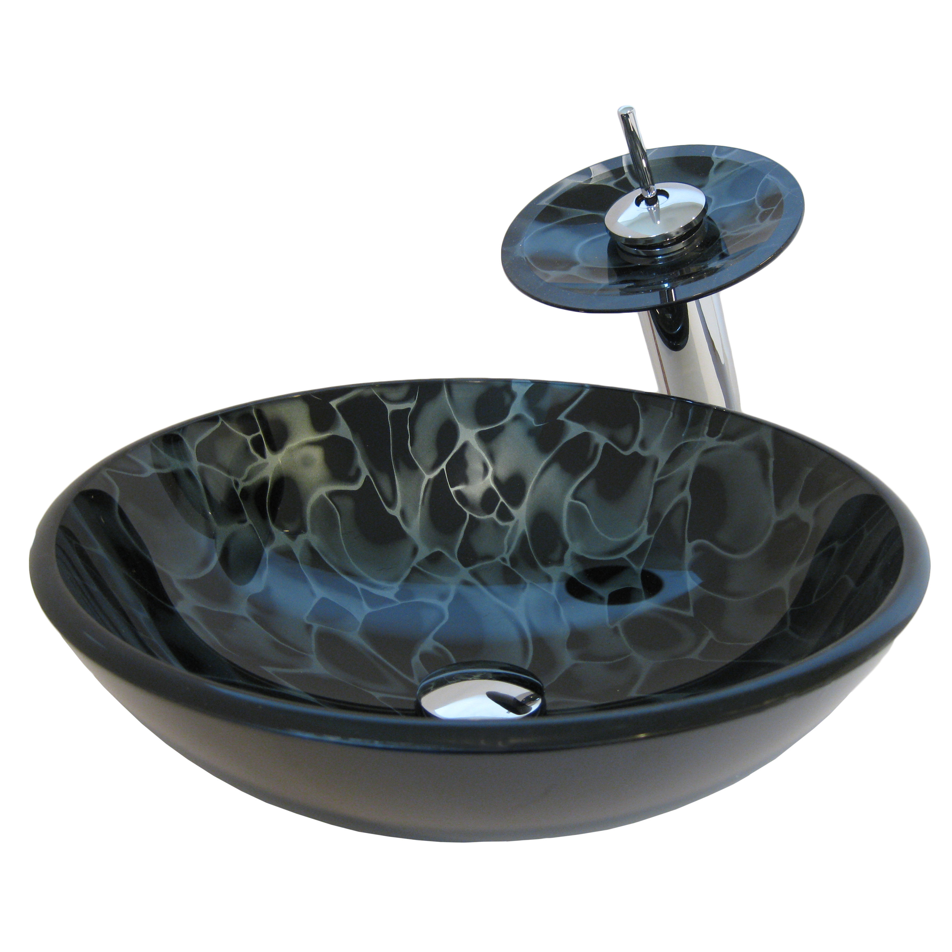 Novatto Tartaruga Glass Vessel Bathroom Sink Set & Reviews Wayfair