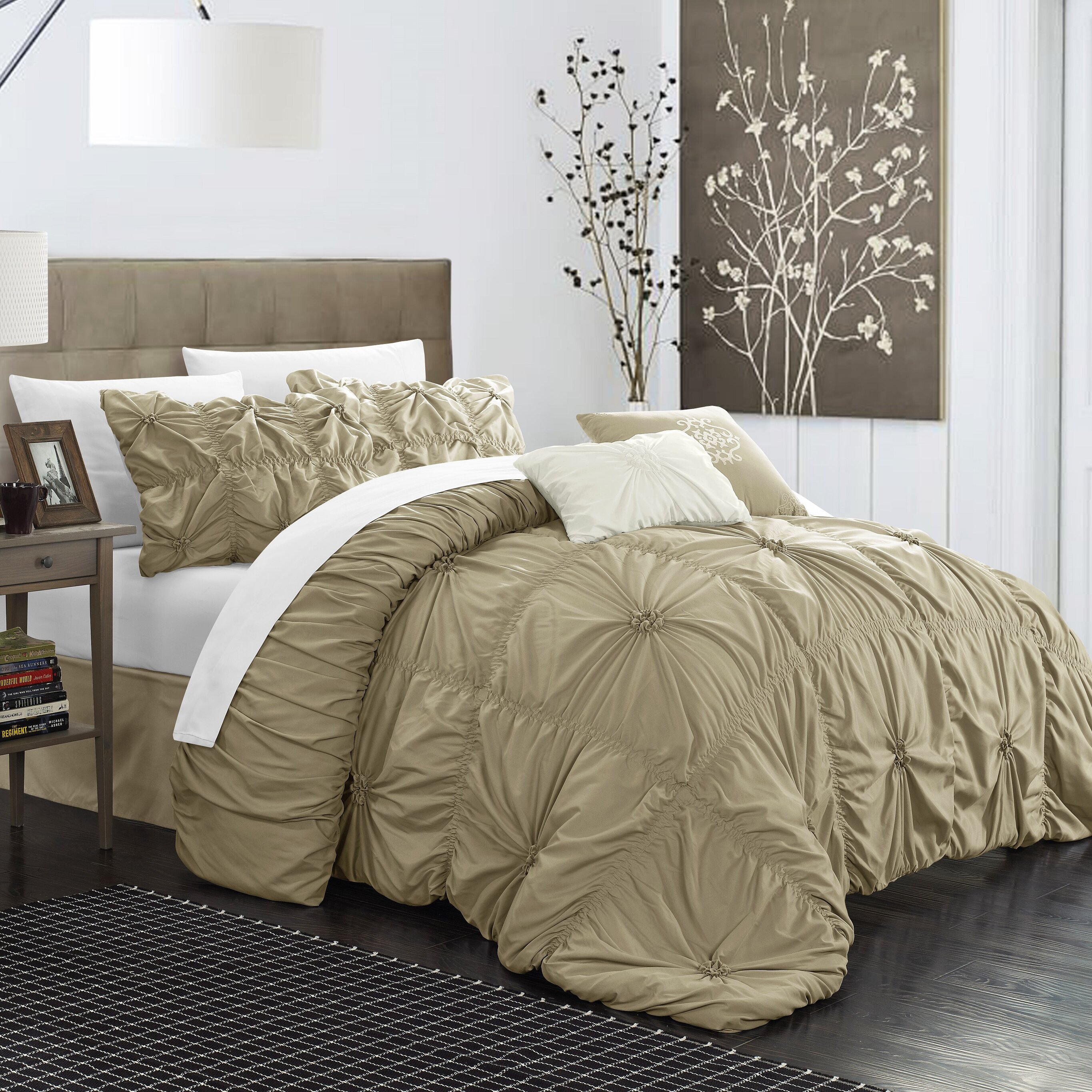 Chic Home Halpert Floral Pinch Comforter Set & Reviews | Wayfair