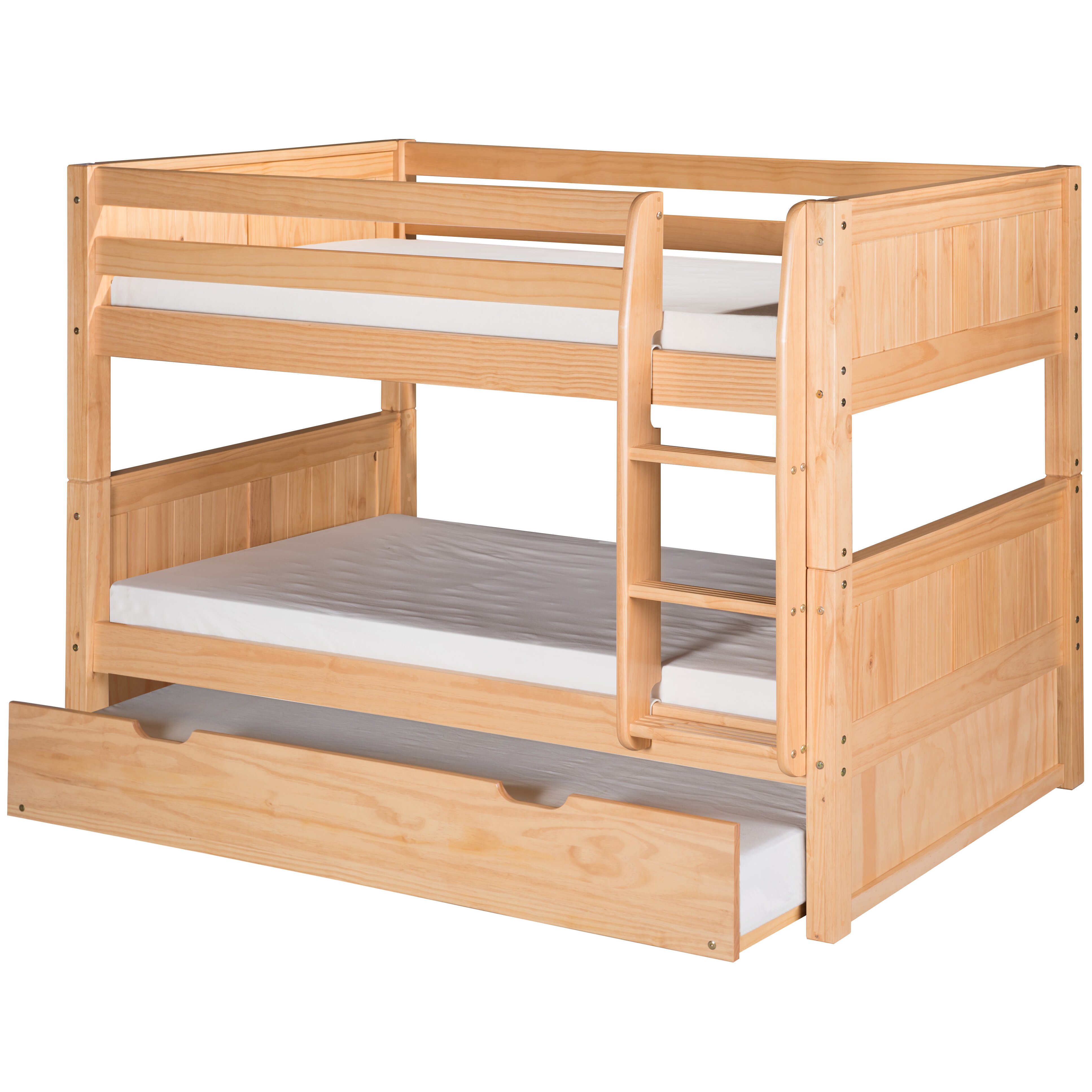 Camaflexi Camaflexi Low Twin Bunk Bed with Trundle & Reviews | Wayfair