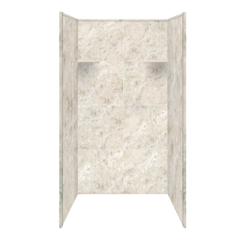 Samson Solid Surface Three Panel Shower Wall Kit & Reviews Wayfair