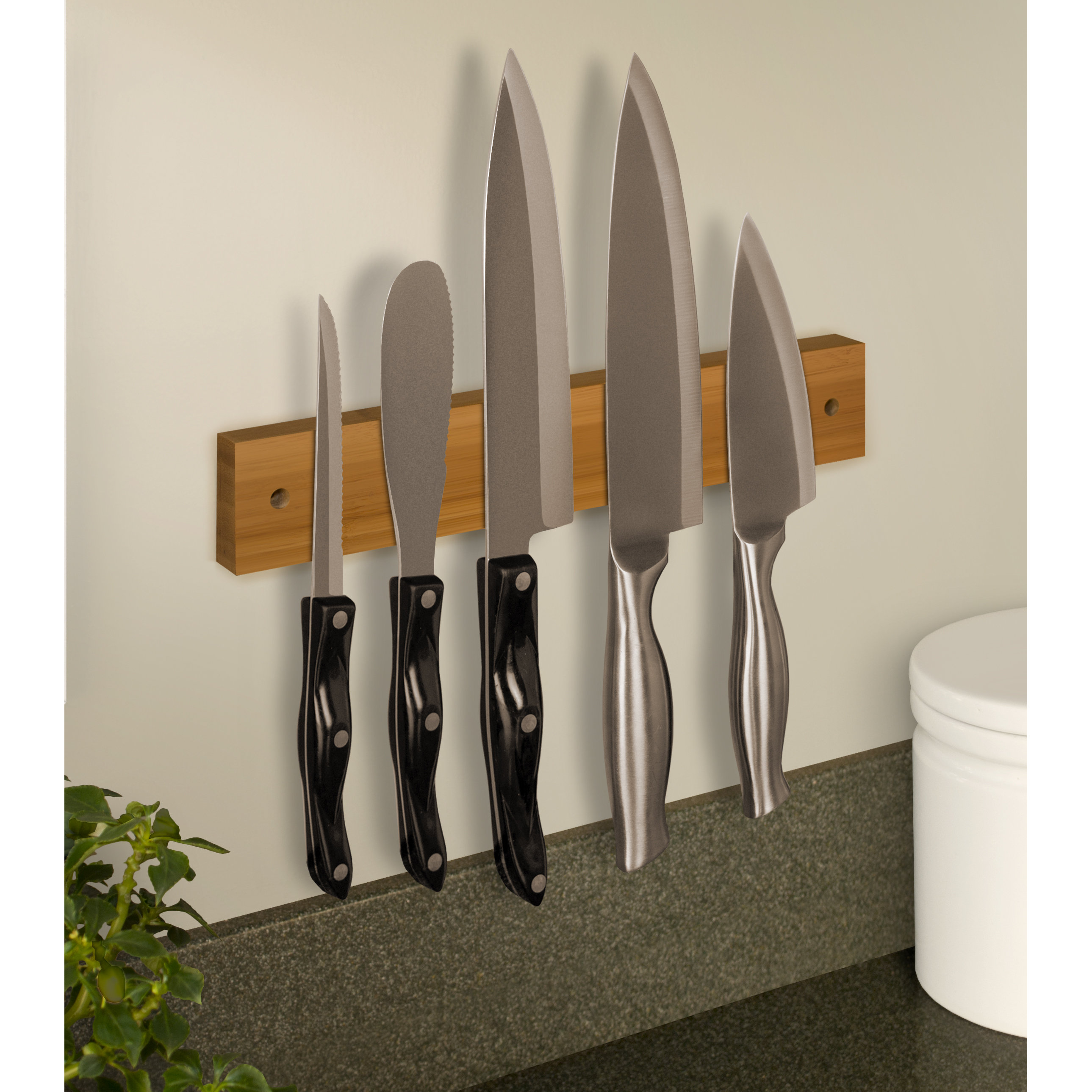 YouCopia Bamboo 11" Knife Holder & Reviews Wayfair