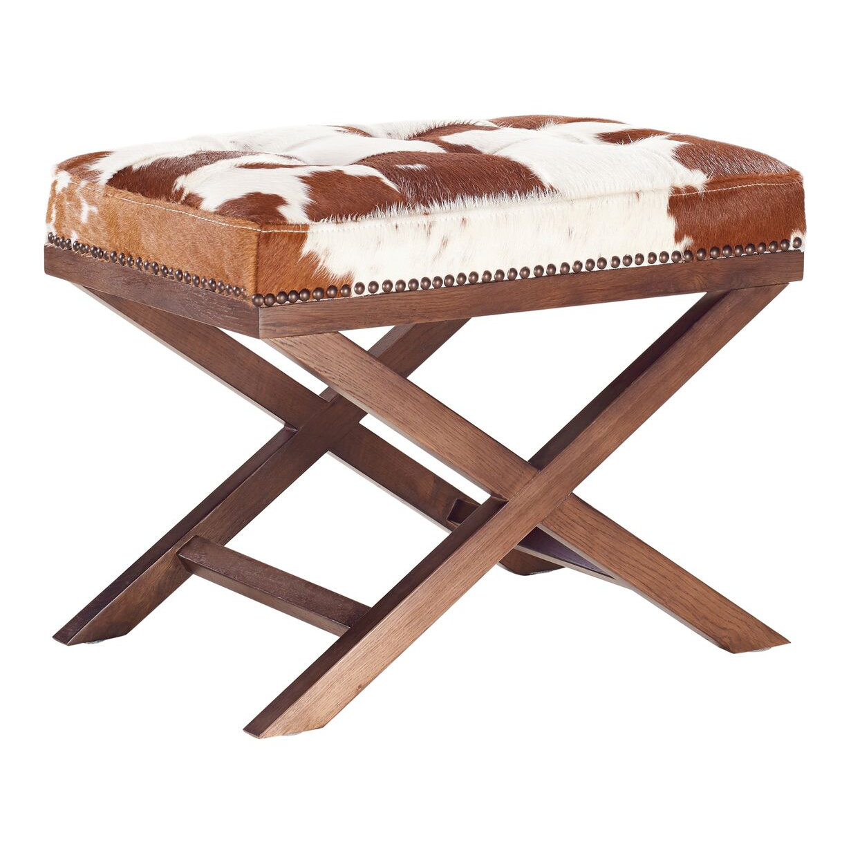 TOV Moo X Genuine Cowhide Ottoman & Reviews | Wayfair