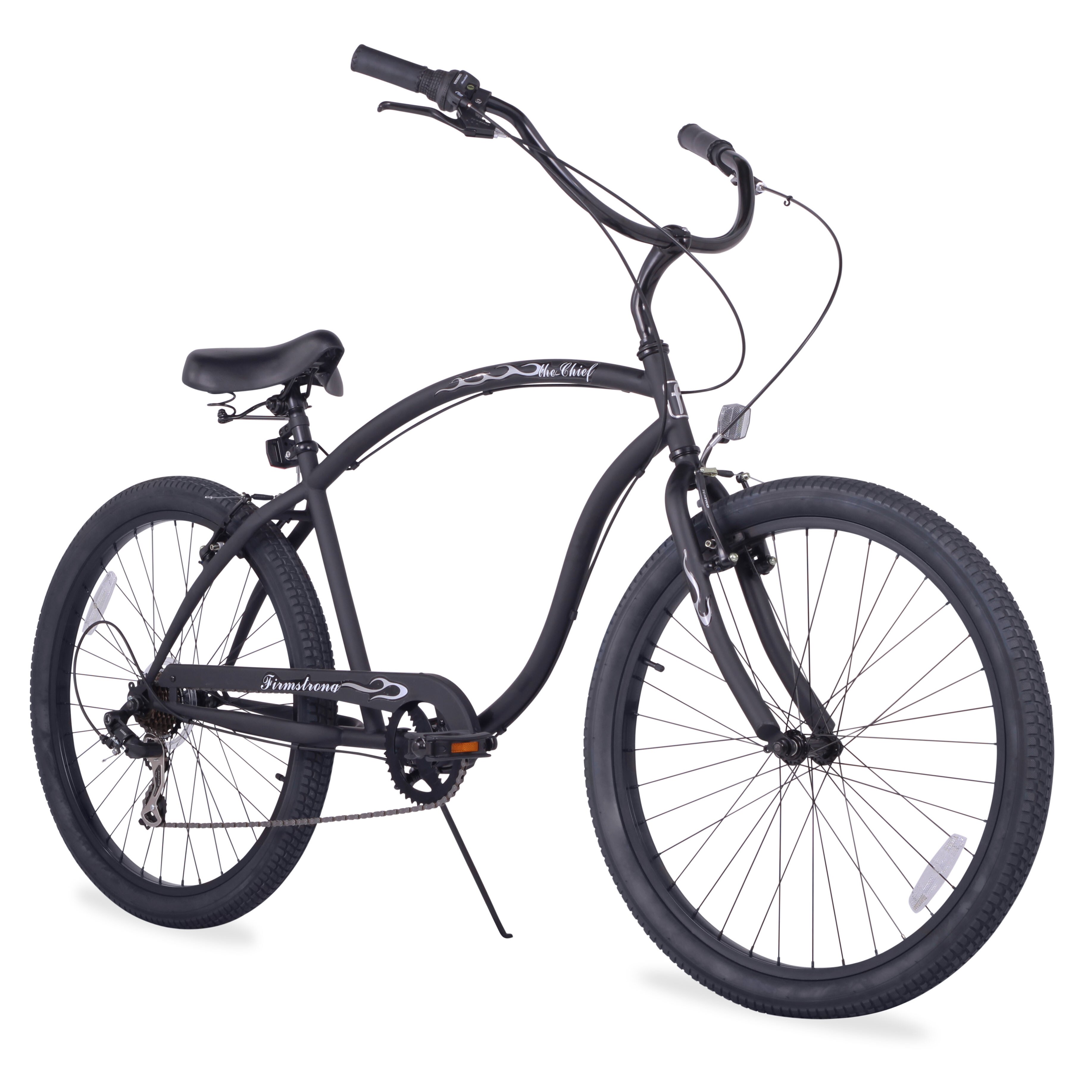 matte black men's beach cruiser