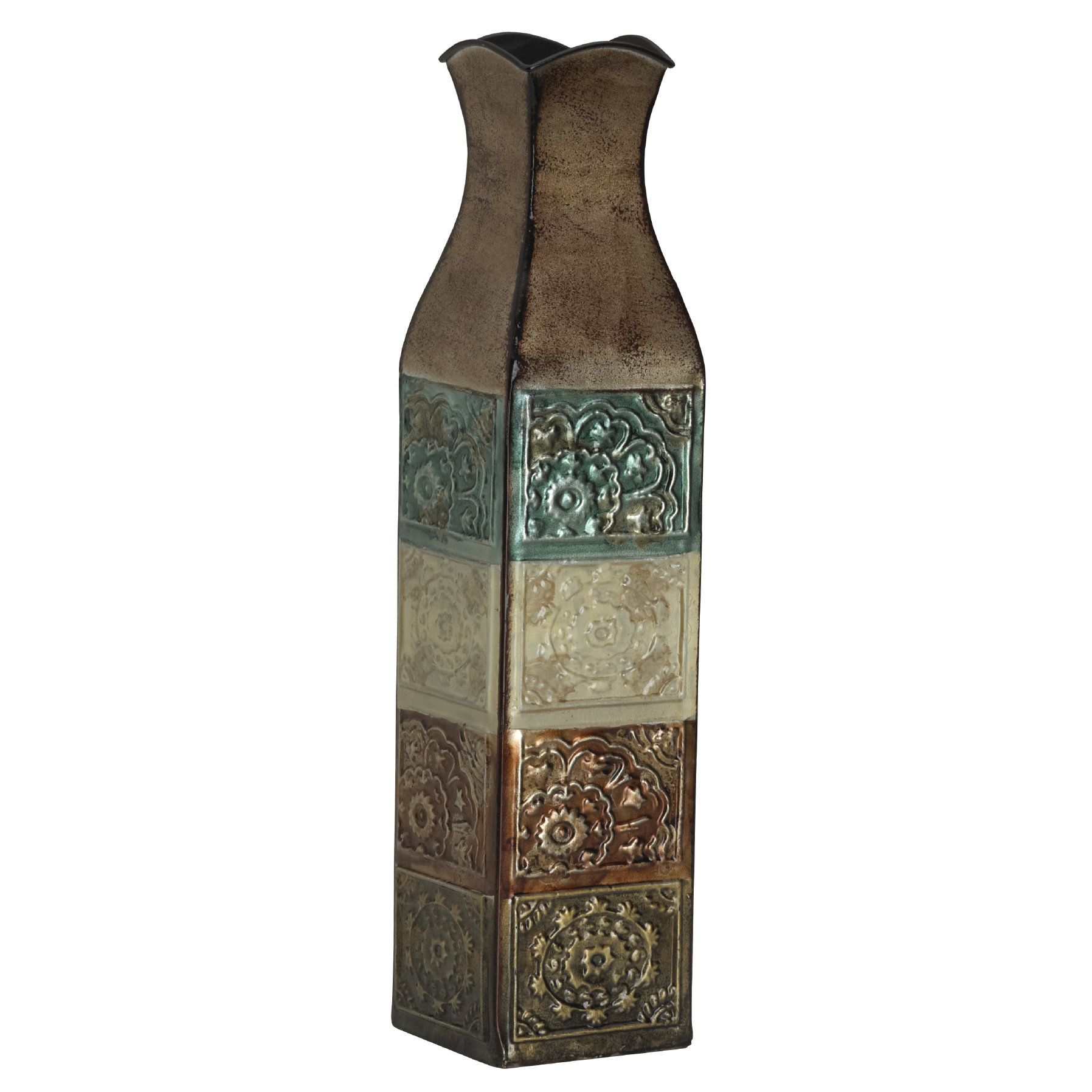Elements Embossed Metal Suzani Tile Vase & Reviews Wayfair