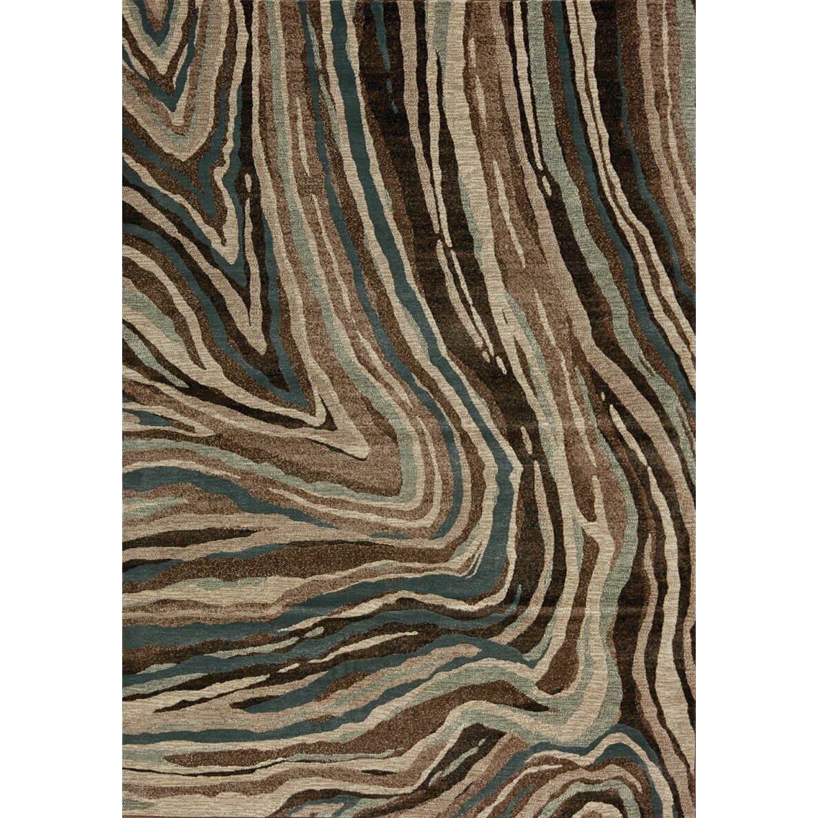 Cozumel Wave Brown/Blue Area Rug Wayfair