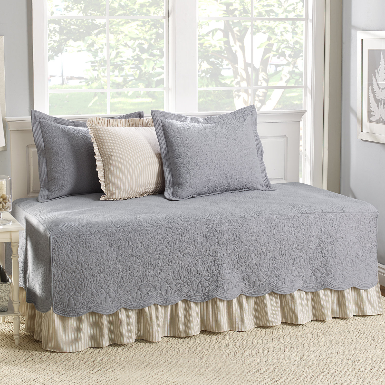 Stone Cottage Trellis 5 Piece Daybed Cover Set in Grey & Reviews Wayfair