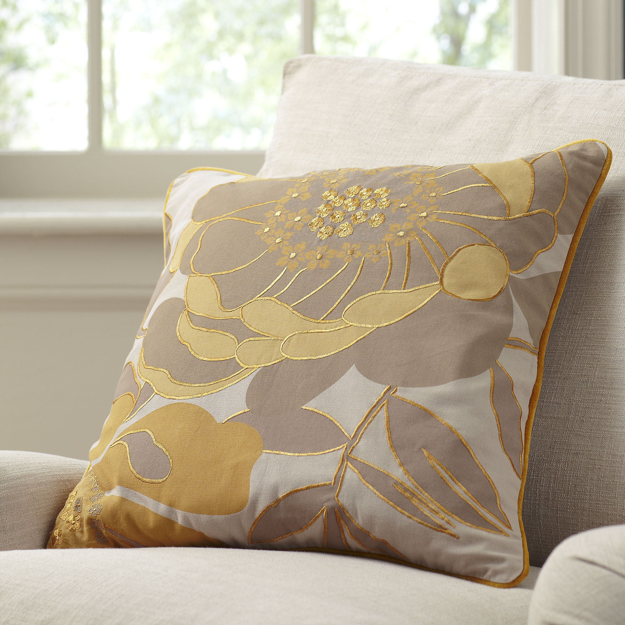 Birch Lane Lacie Embroidered Throw Pillow Cover & Reviews Wayfair