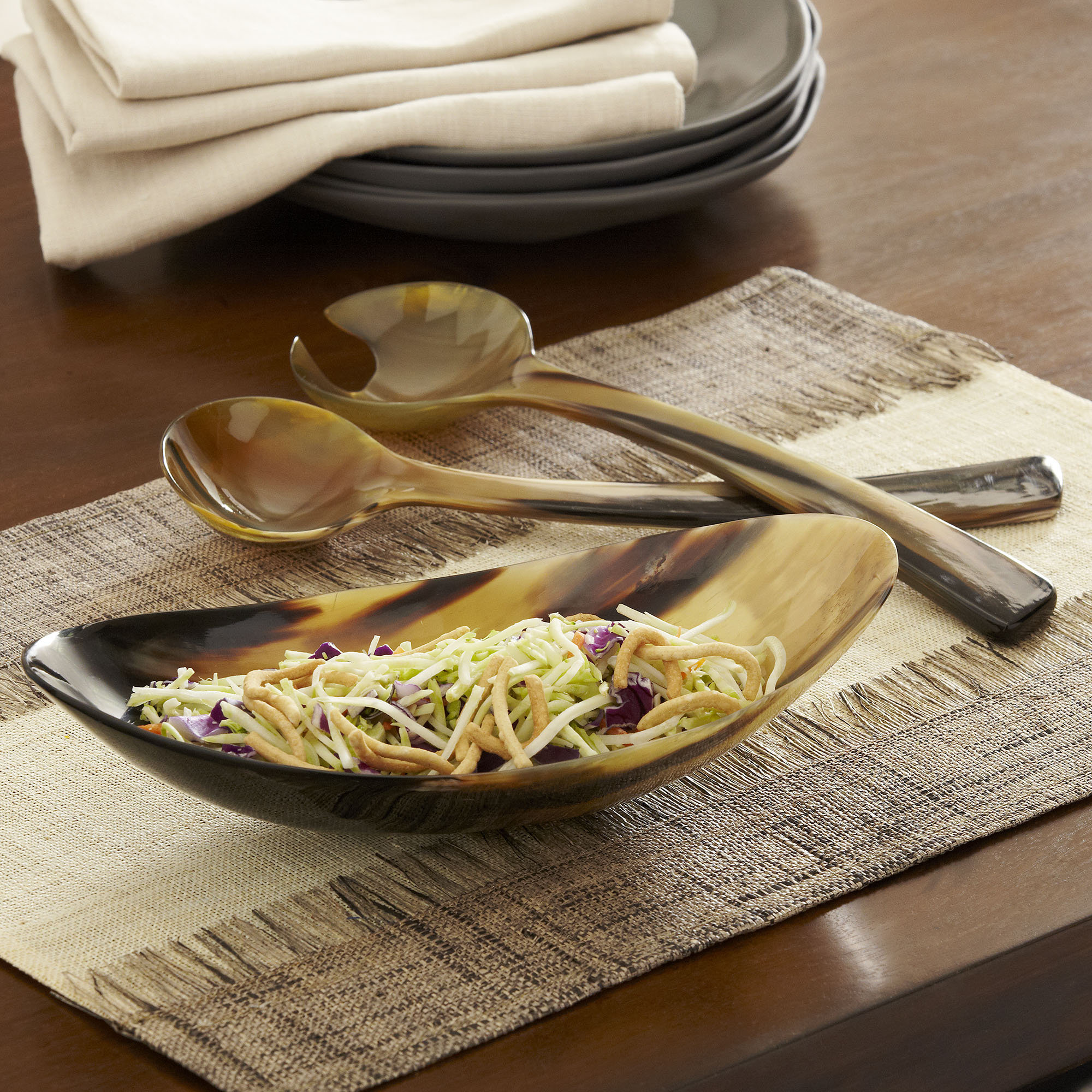 Birch Lane Horn 2Piece Salad Serving Set Birch Lane