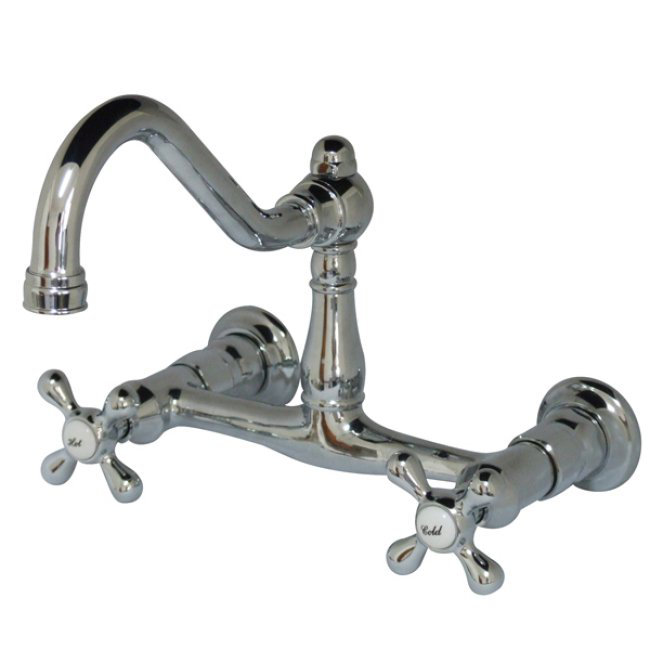 Kingston Brass Vintage Double Handle Wall Mounted Vessel Sink Faucet ...