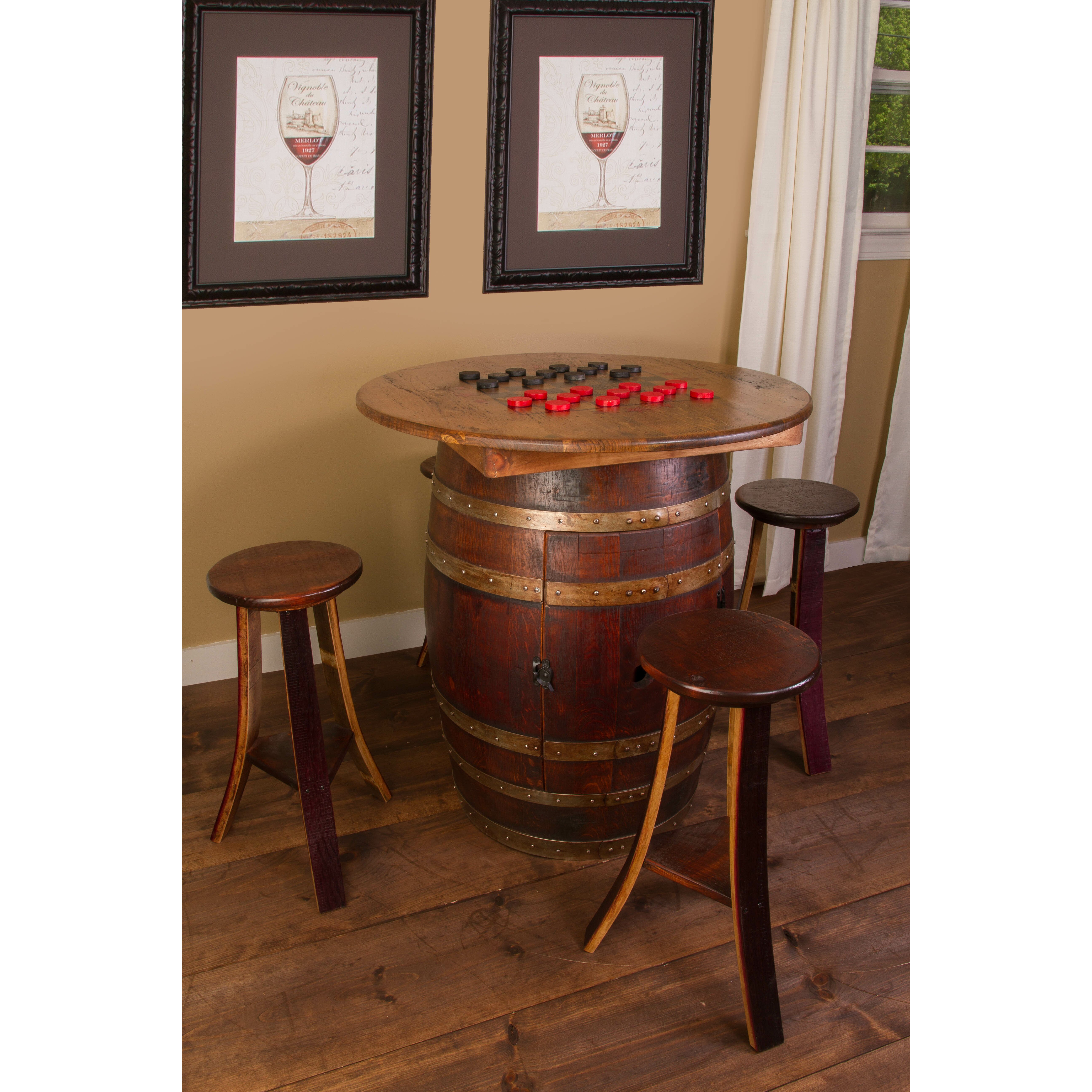 Whiskey Barrel 5 Piece Pub Table Set | Wayfair