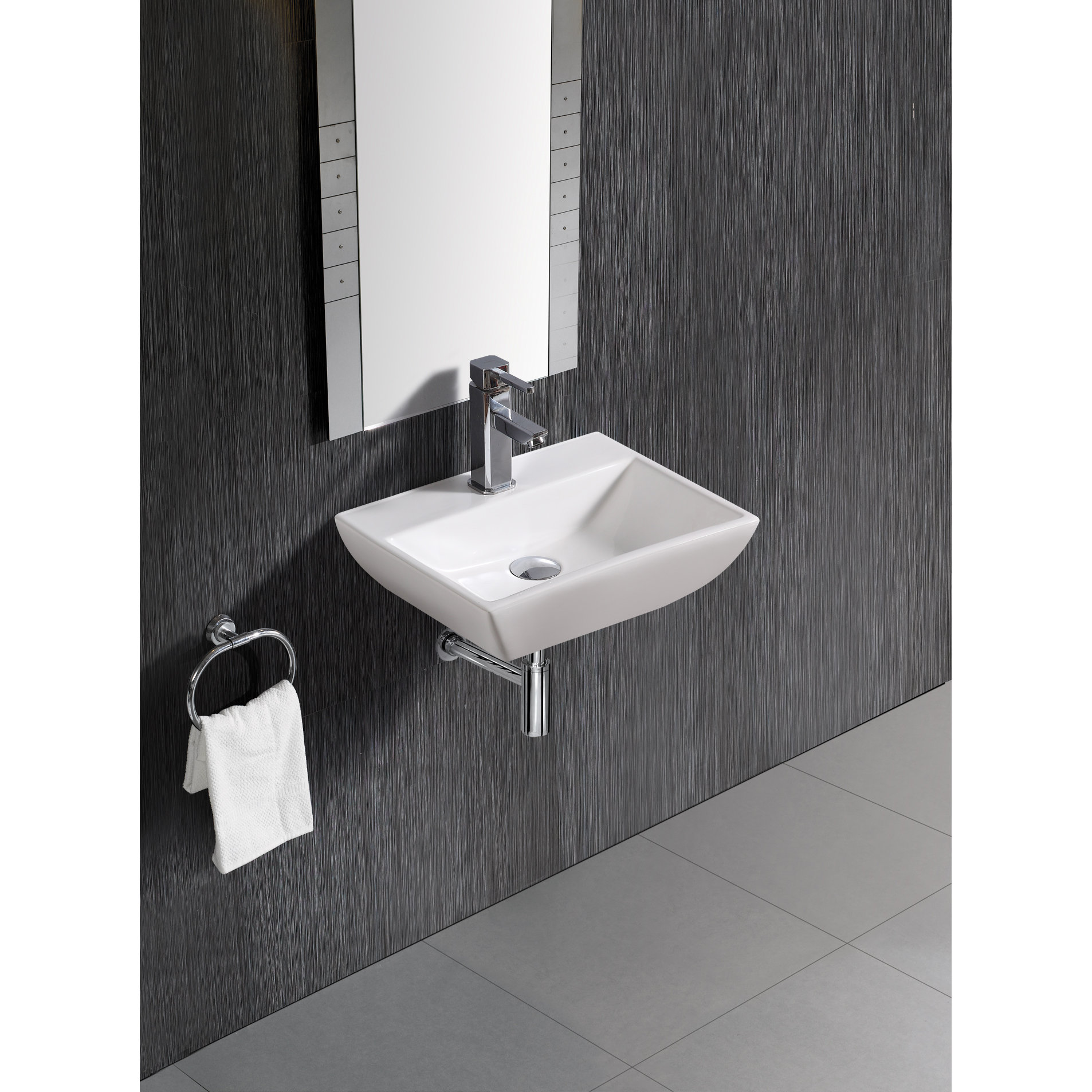 Elanti Wall Mounted Rectangular Compact Sink & Reviews | Wayfair