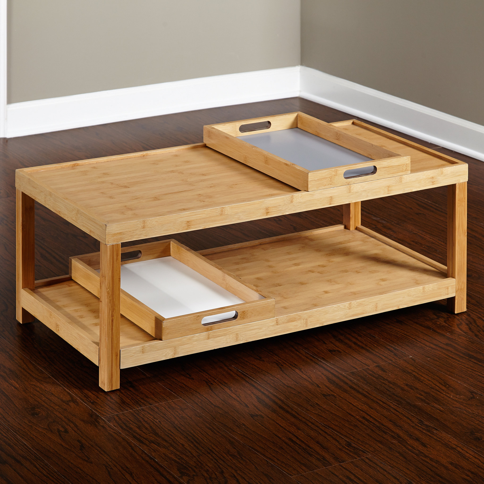 Parker Coffee Table with Trays Wayfair