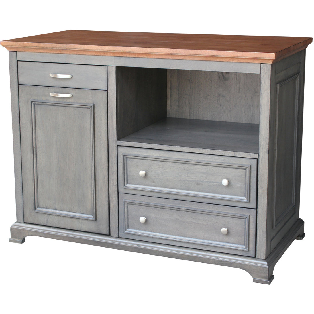 Bristol Kitchen Island with Wood Top Wayfair