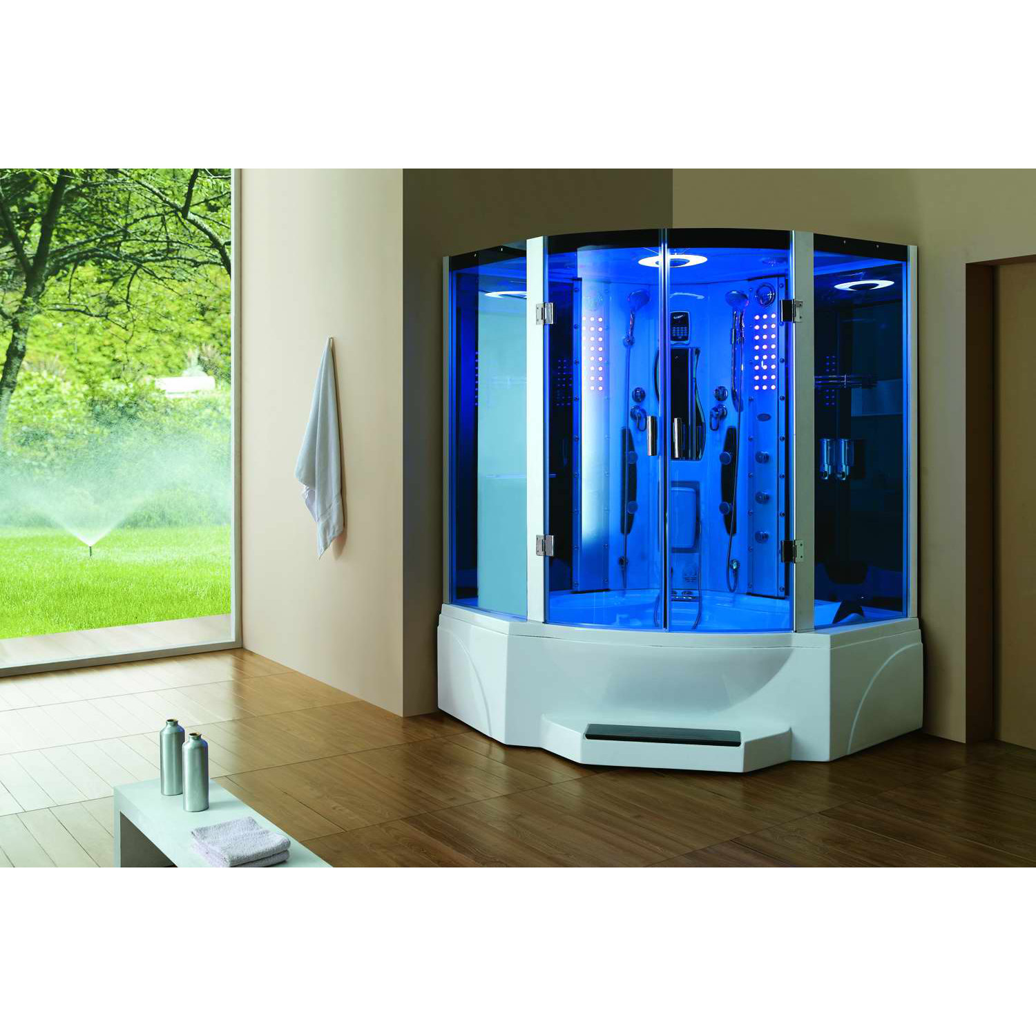 Pivot Door Steam Shower Enclosure Unit Wayfair