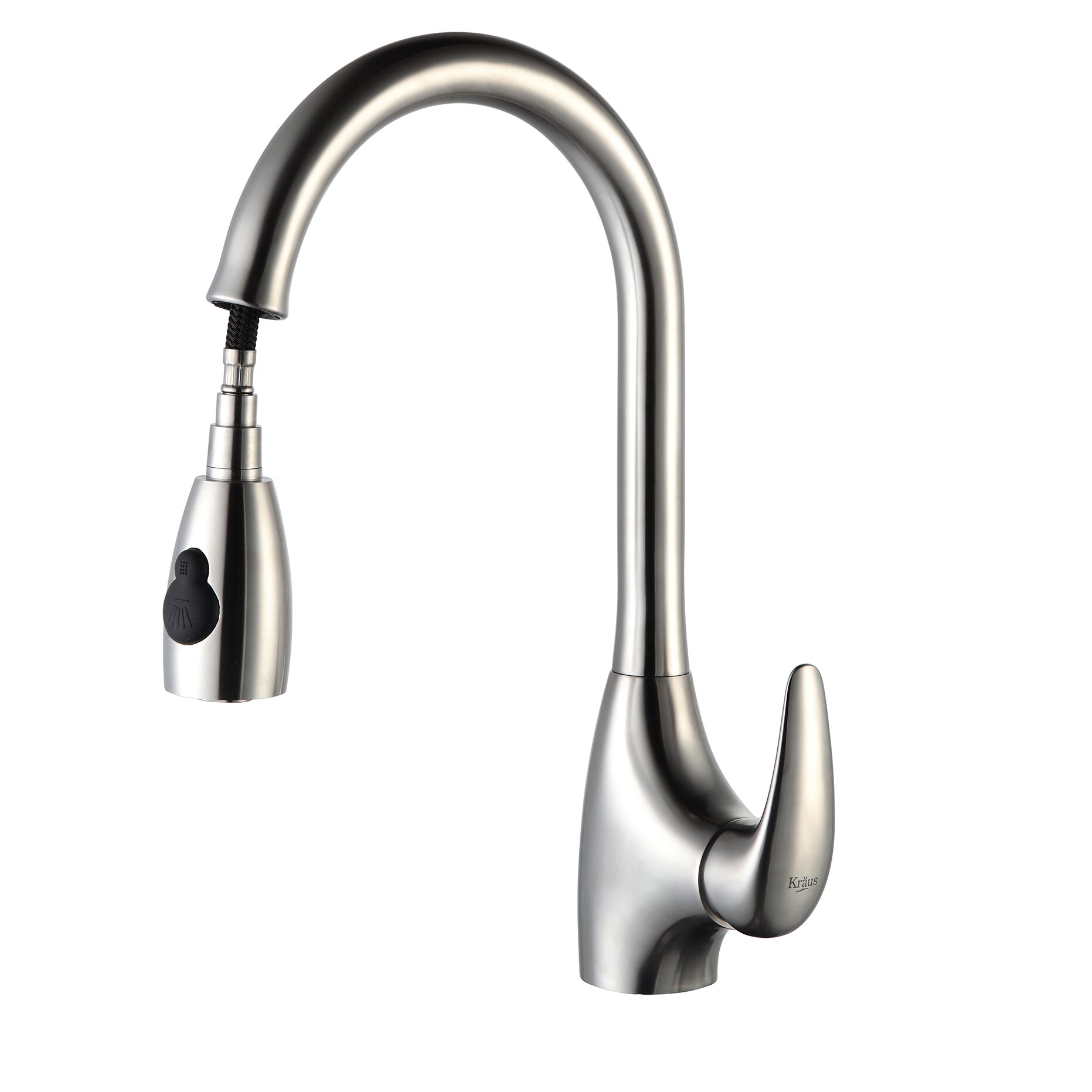 Kraus One Handle Single Hole Kitchen Faucet with Pull-Down ...