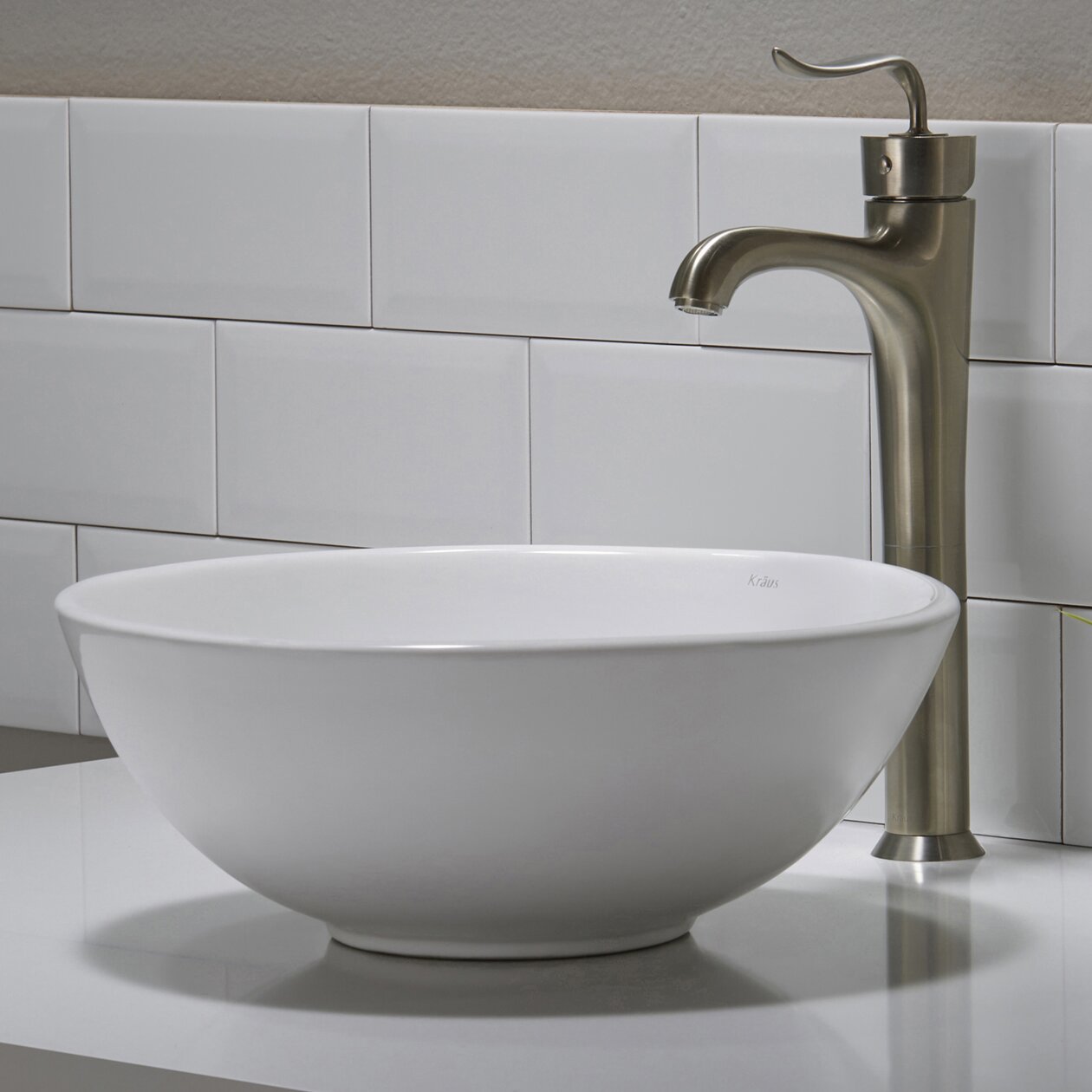 Kraus Elavo™ Ceramic Round Vessel Bathroom Sink & Reviews | Wayfair