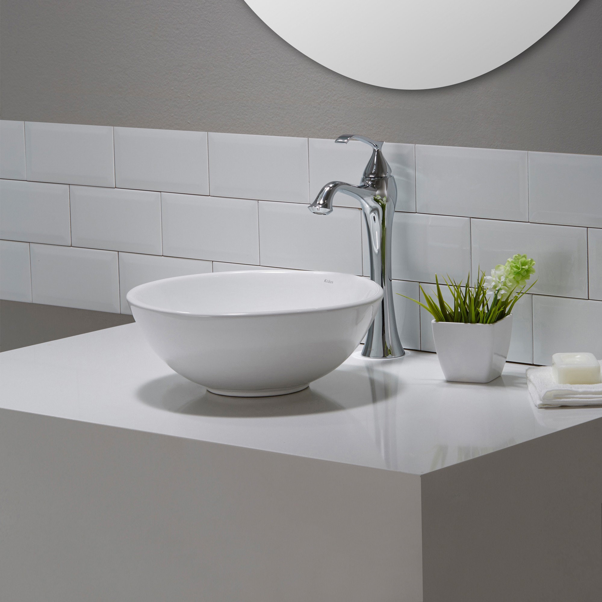 Elavo™ Ceramic Round Vessel Bathroom Sink Wayfair