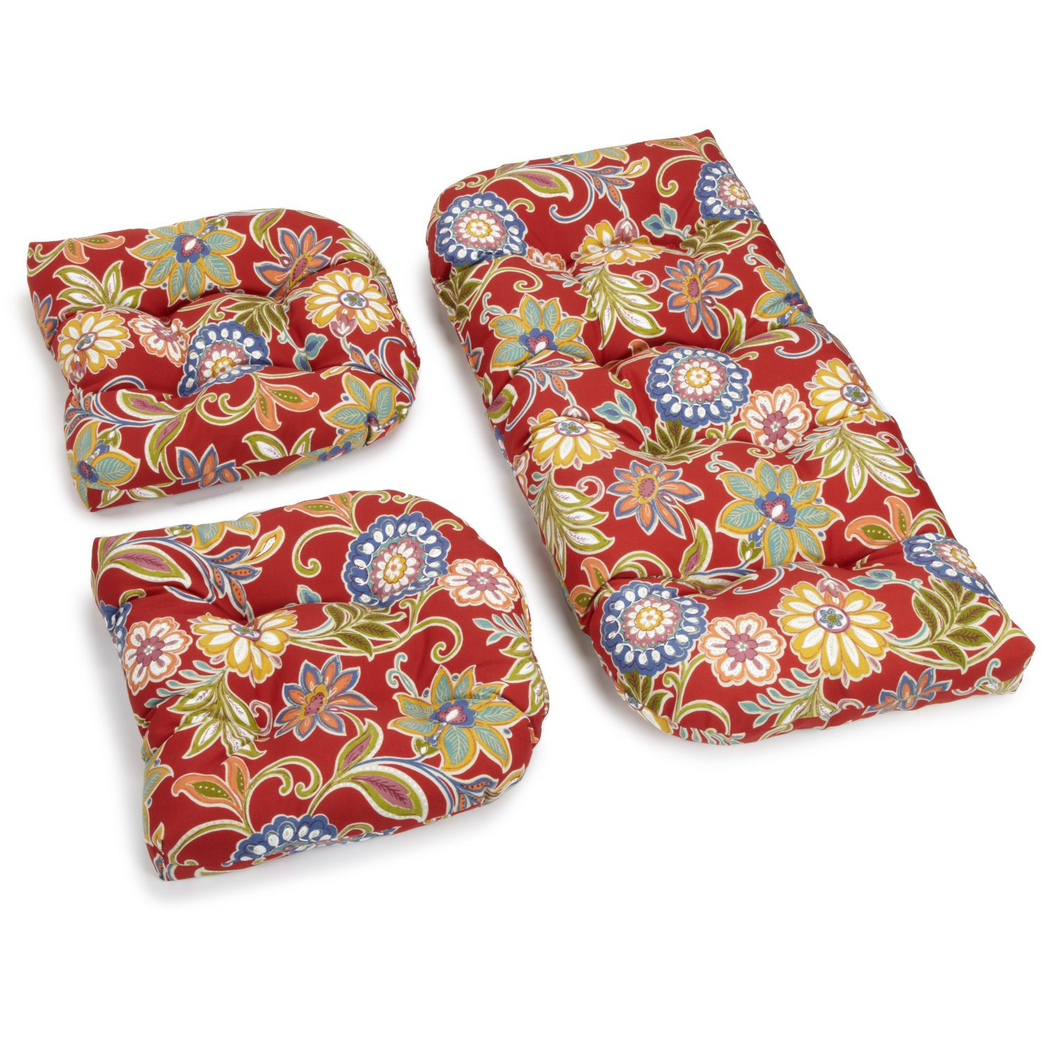 Blazing Needles Alenia Outdoor Loveseat Cushion & Reviews Wayfair