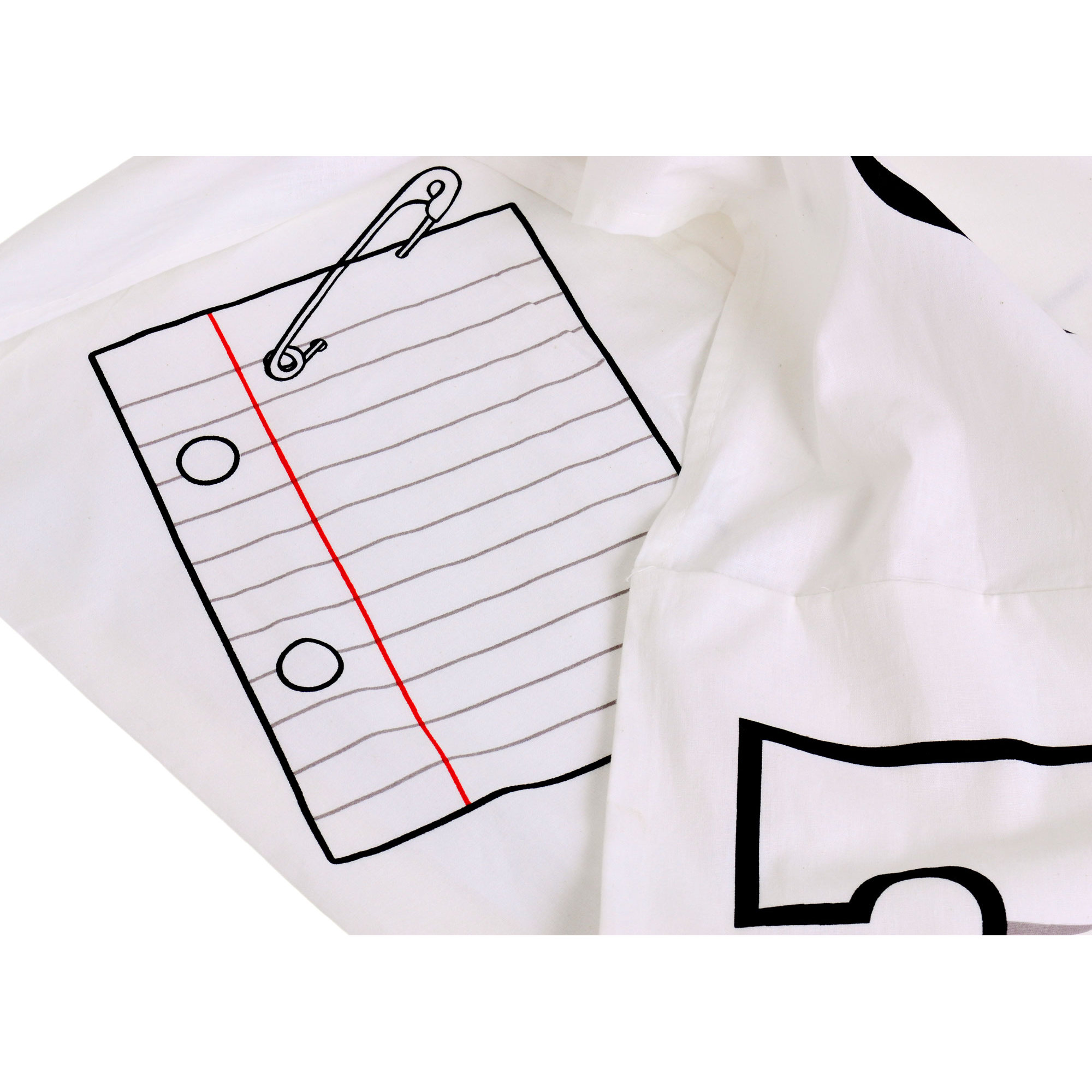 Doodle by Stitch Doodle Cotton White Pillowcase, with Washout Fabric