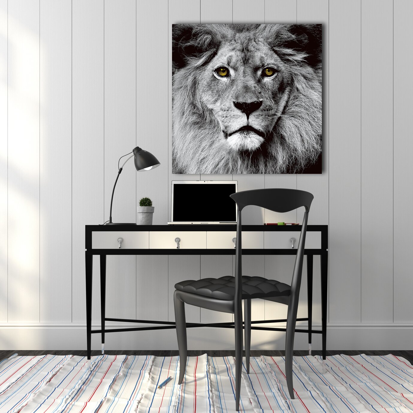 Benjamin Parker Galleries Lion Photographic Print on Glass