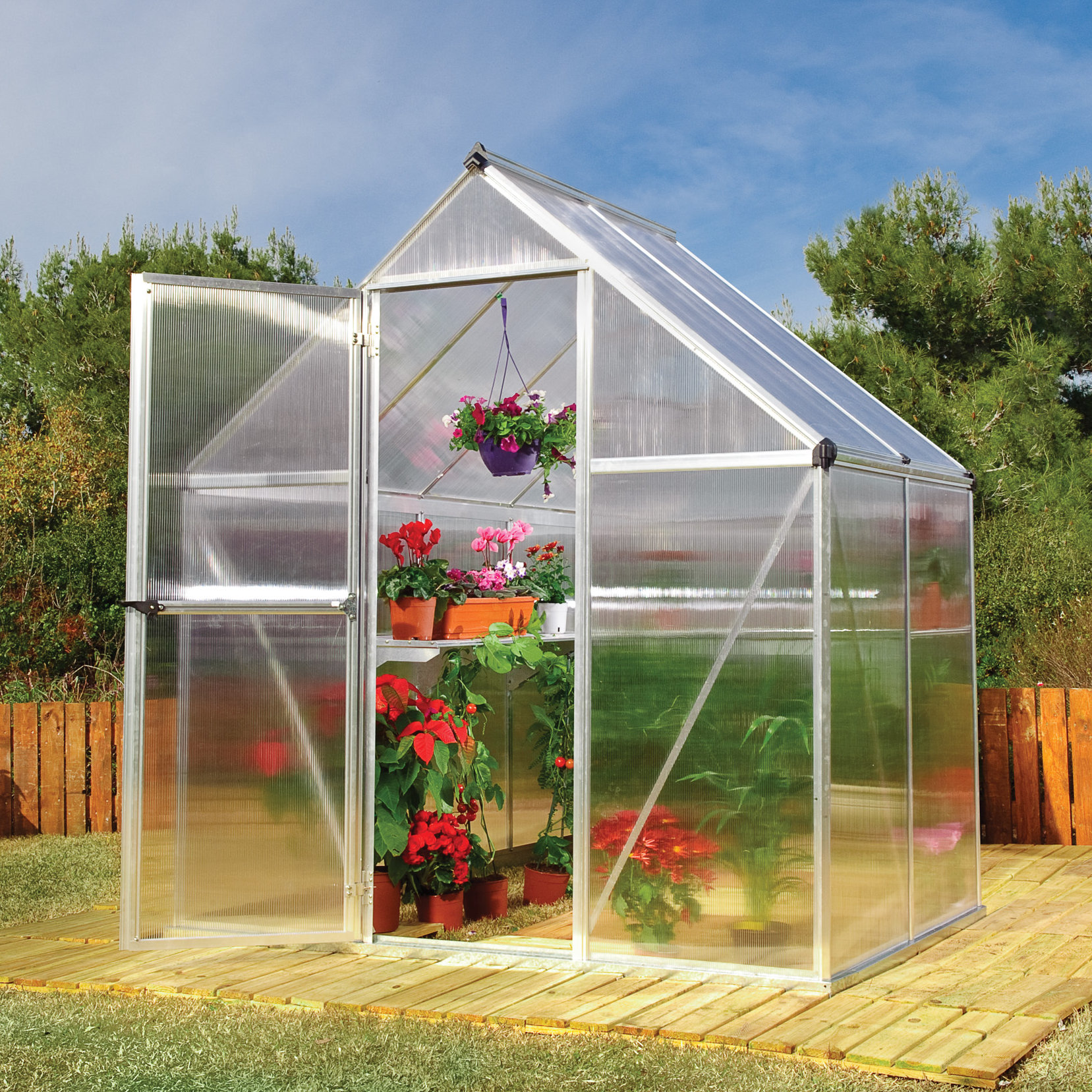Palram Nature Twin 6 ft. W x 4 ft. D Greenhouse & Reviews Wayfair