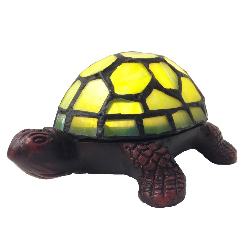 River of Goods Stained Glass LED Wireless Turtle Accent 2.5