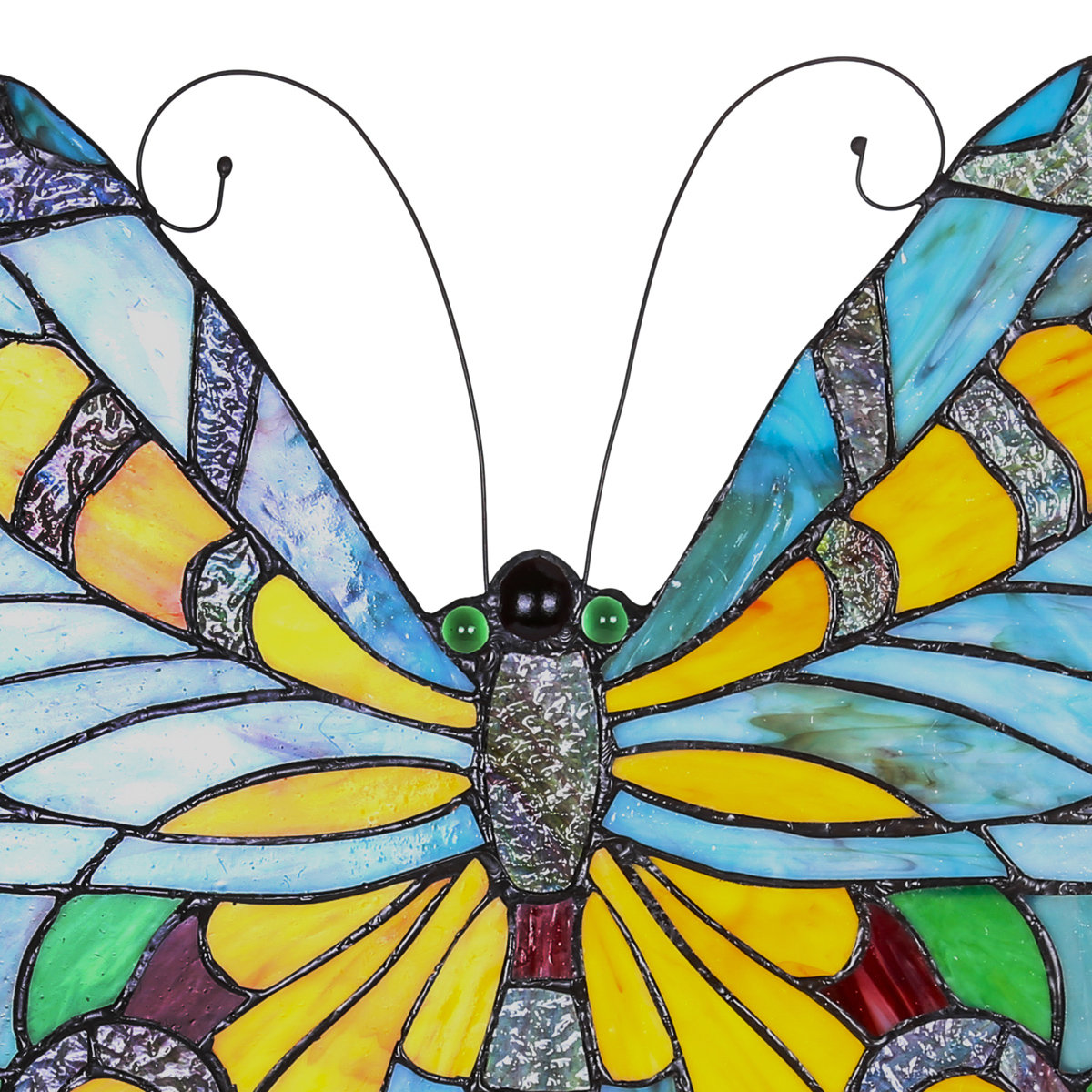 River of Goods Swallowtail Butterfly Tiffany Style Stained Glass Window Panel & Reviews Wayfair