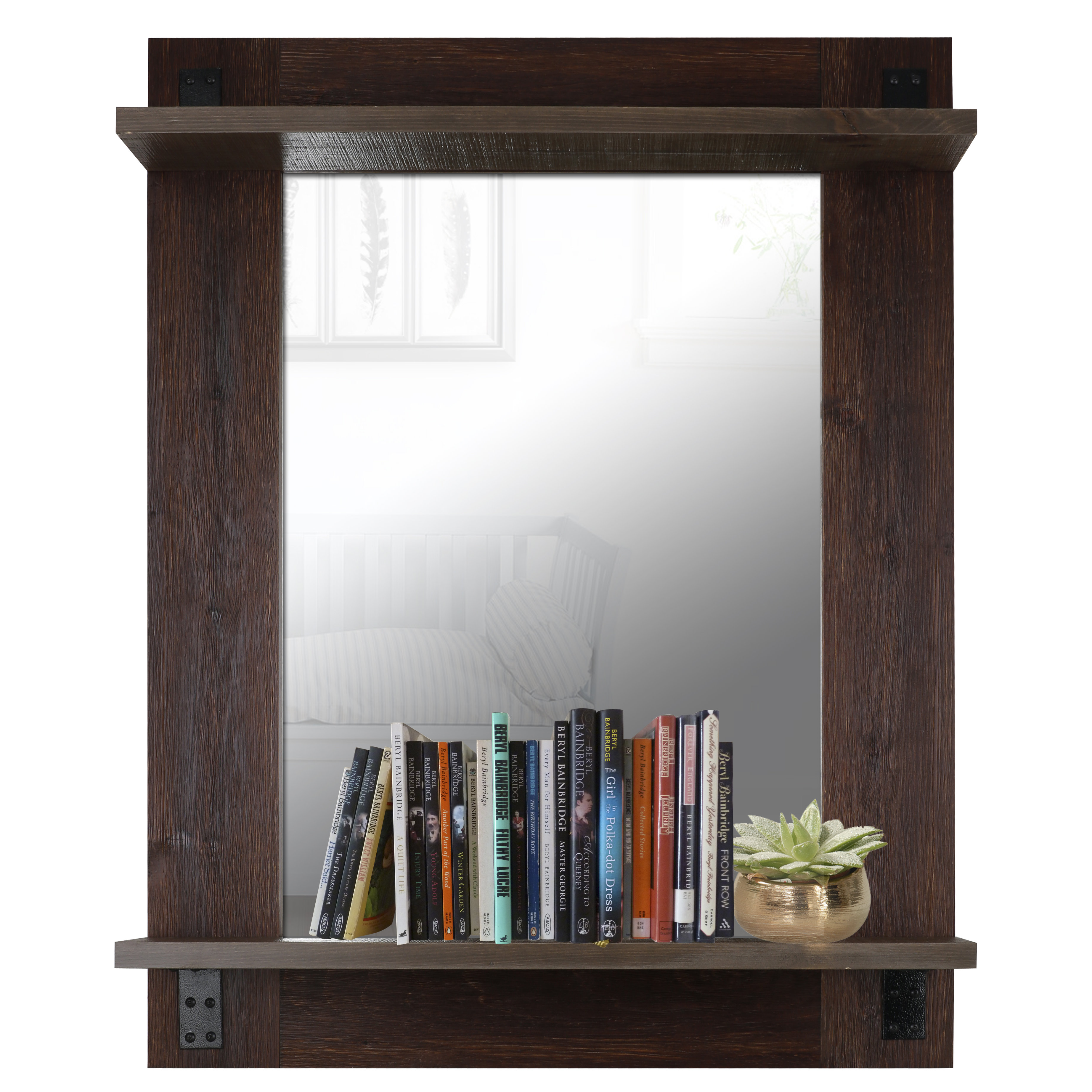 30" X 38" Mirror with Shelf Wayfair