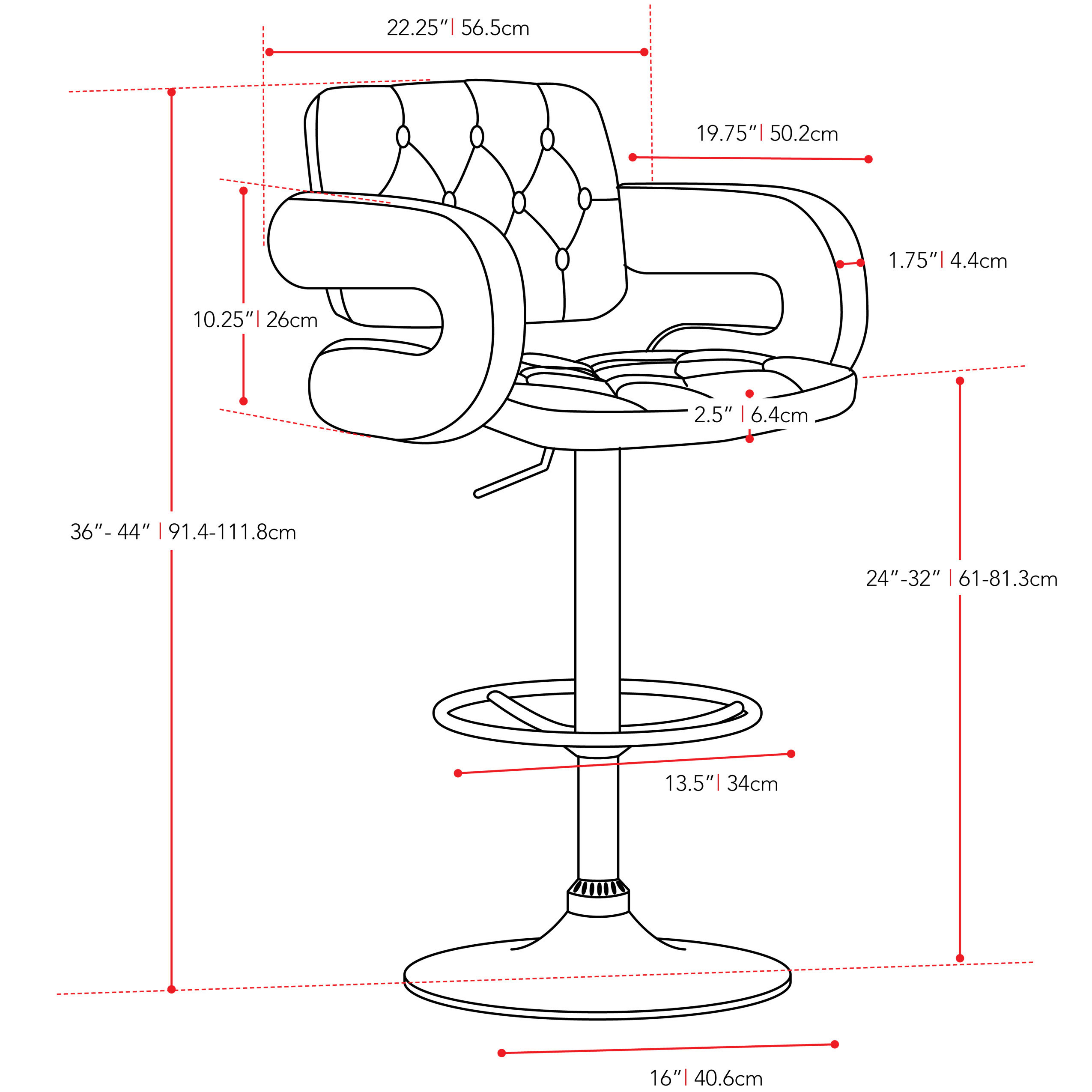 CorLiving Adjustable Height Swivel Bar Stool with Cushion & Reviews Wayfair