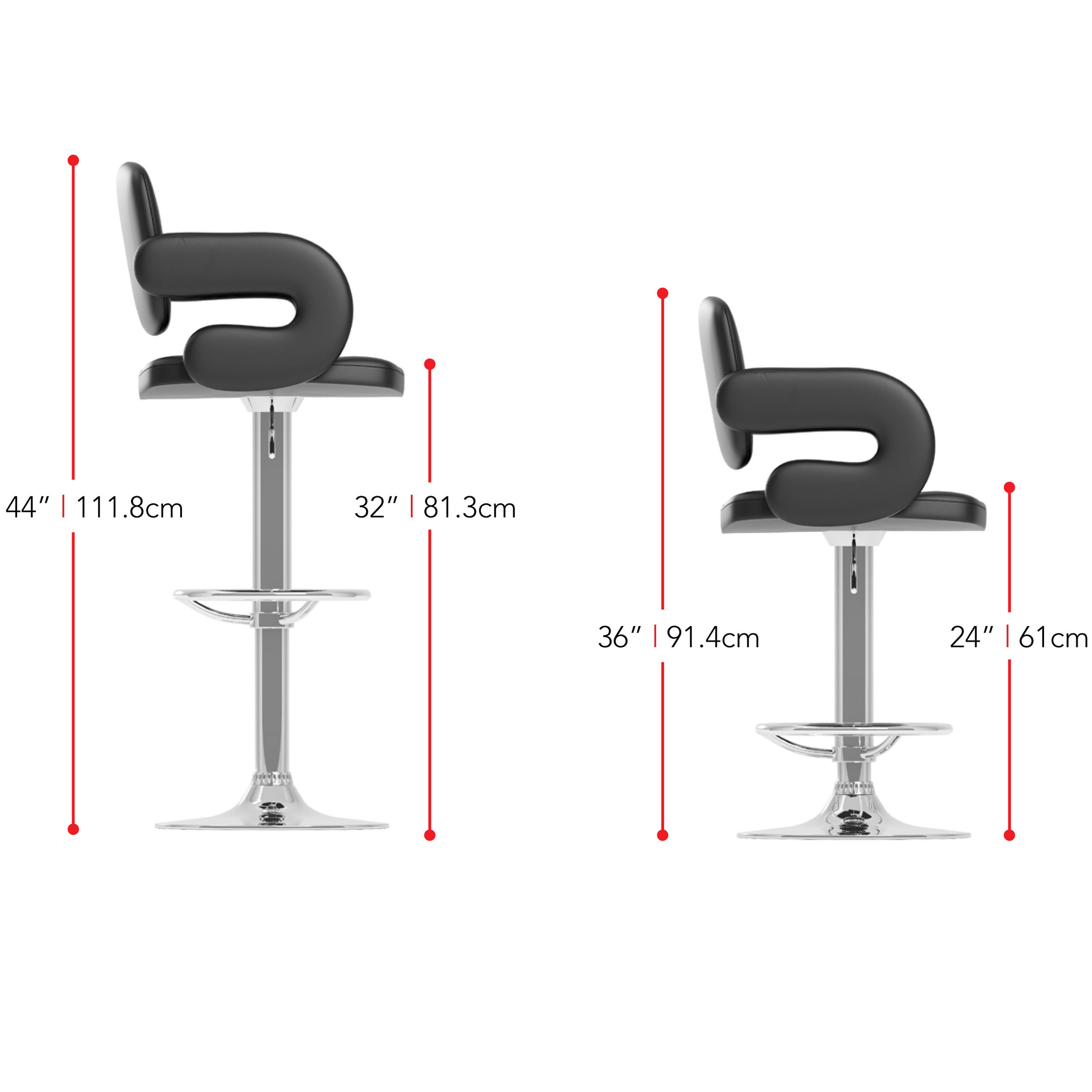 CorLiving Adjustable Height Swivel Bar Stool with Cushion & Reviews Wayfair