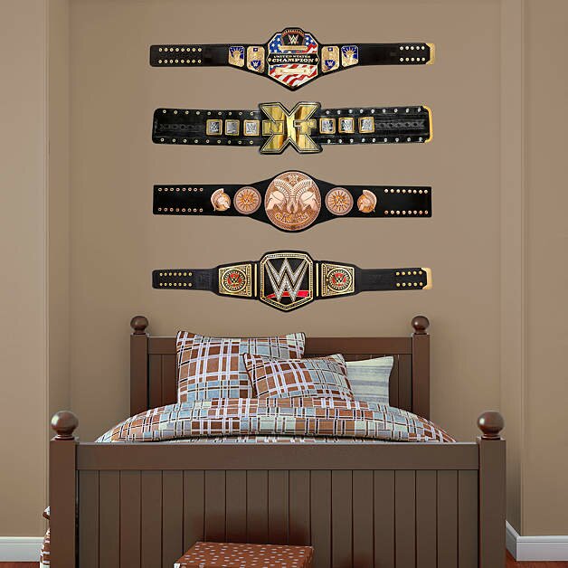 WWE Title Belts Peel and Stick Wall Decal Wayfair