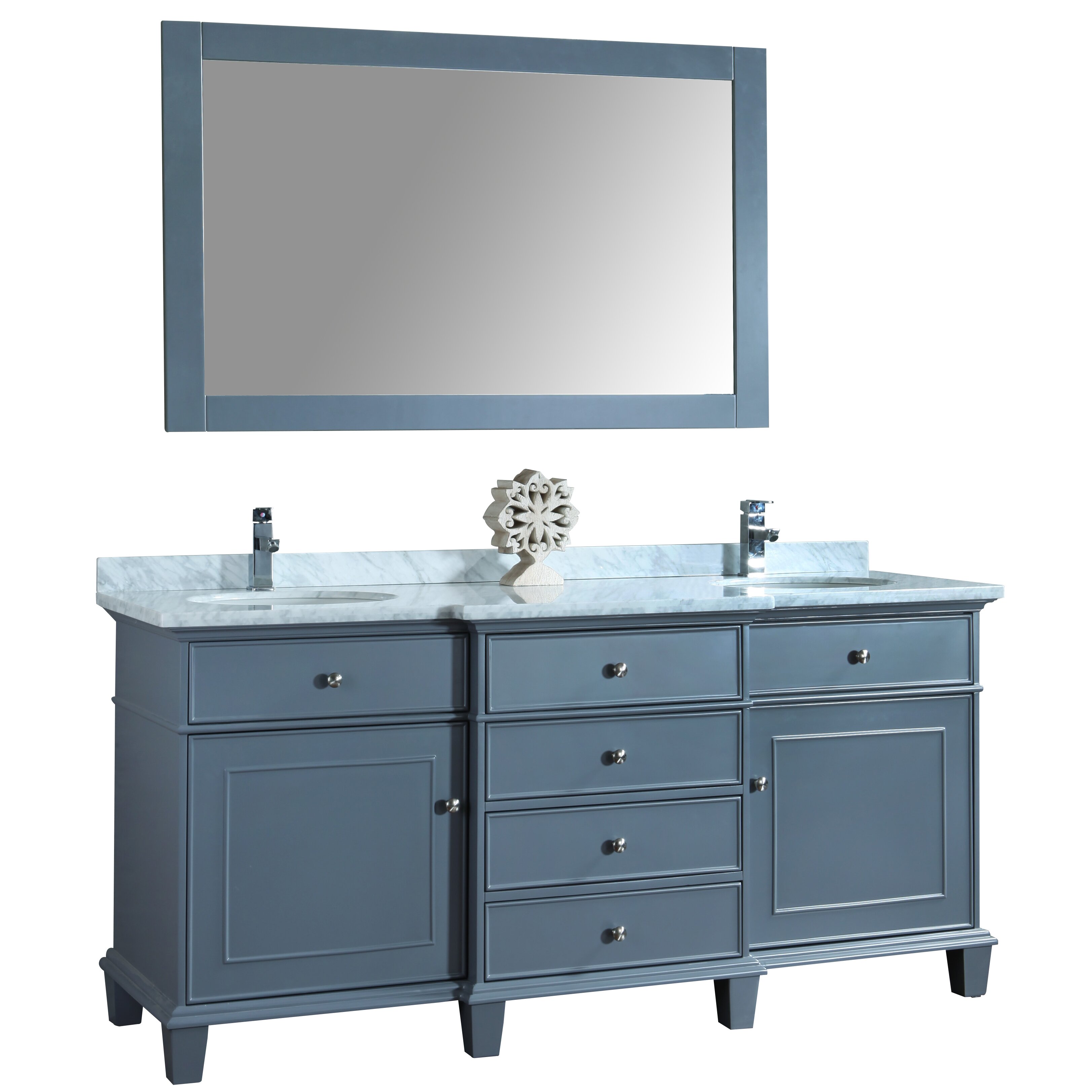  72quot; Double Sink Bathroom Vanity Set with Mirror amp; Reviews  Wayfair