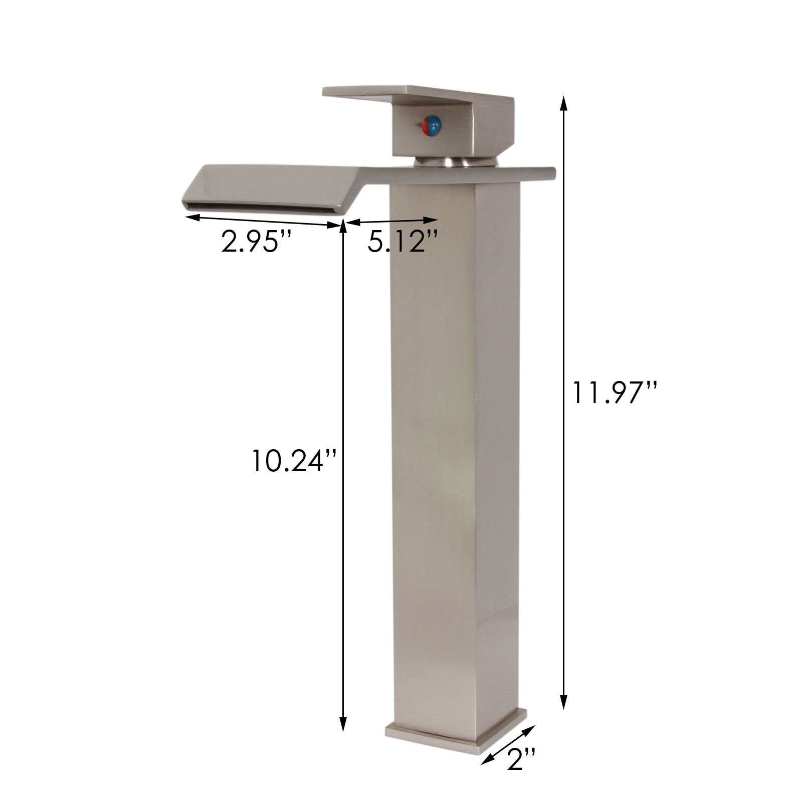 Elite Single Handle Bathroom Waterfall Faucet & Reviews Wayfair