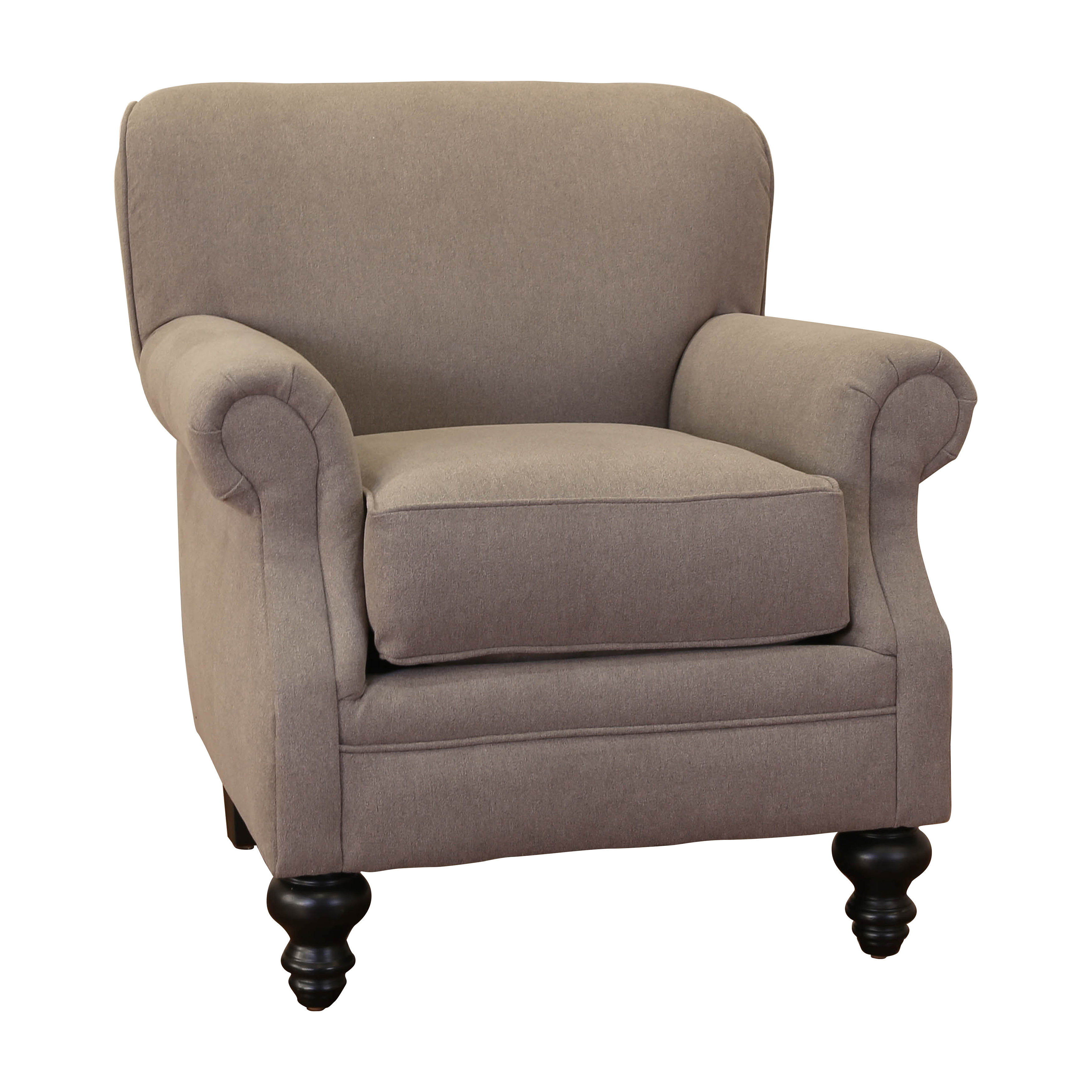 Summit Furnishings Charles Fabric Rolled Arm Chair & Reviews Wayfair