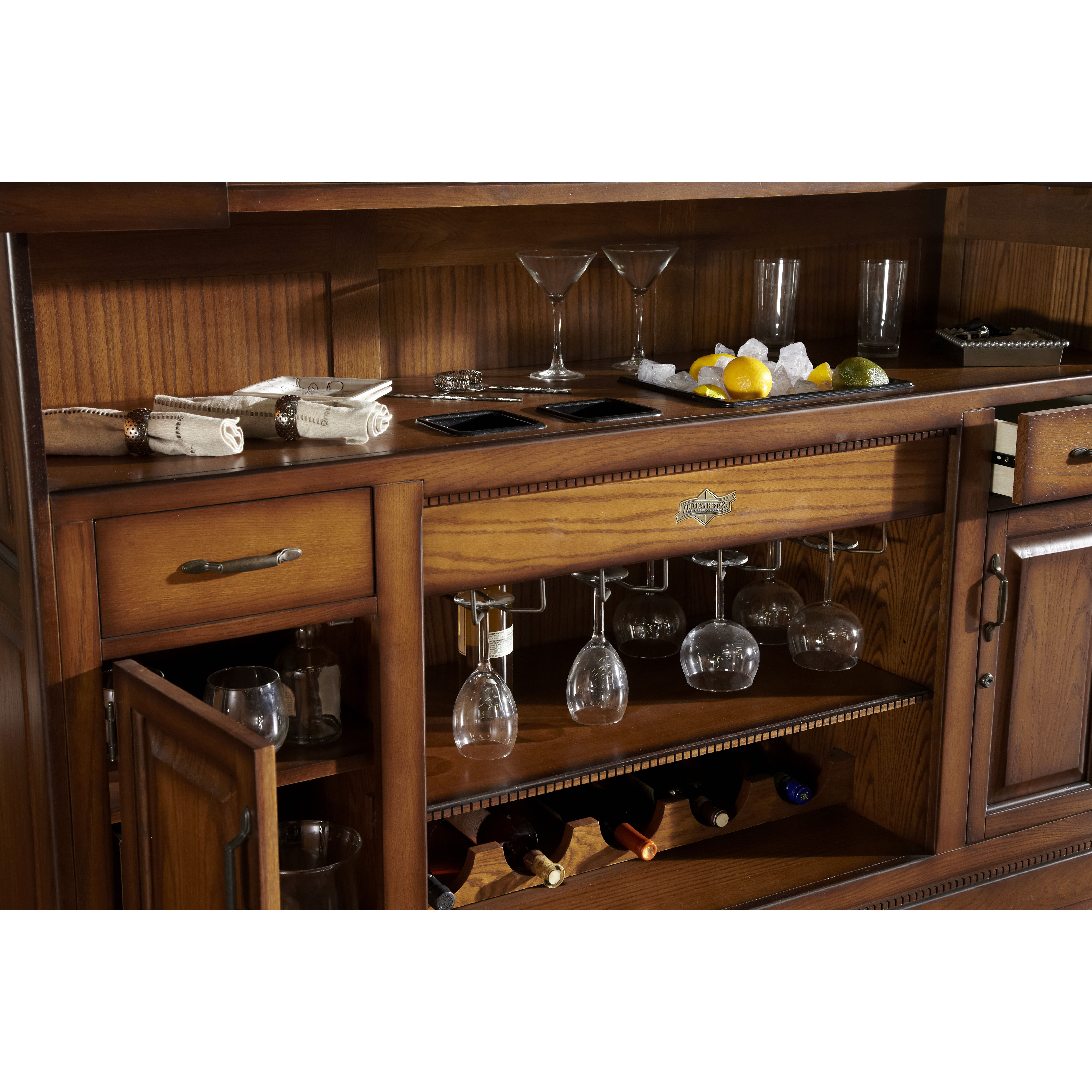 American Heritage Kokomo Bar with Wine Storage & Reviews Wayfair