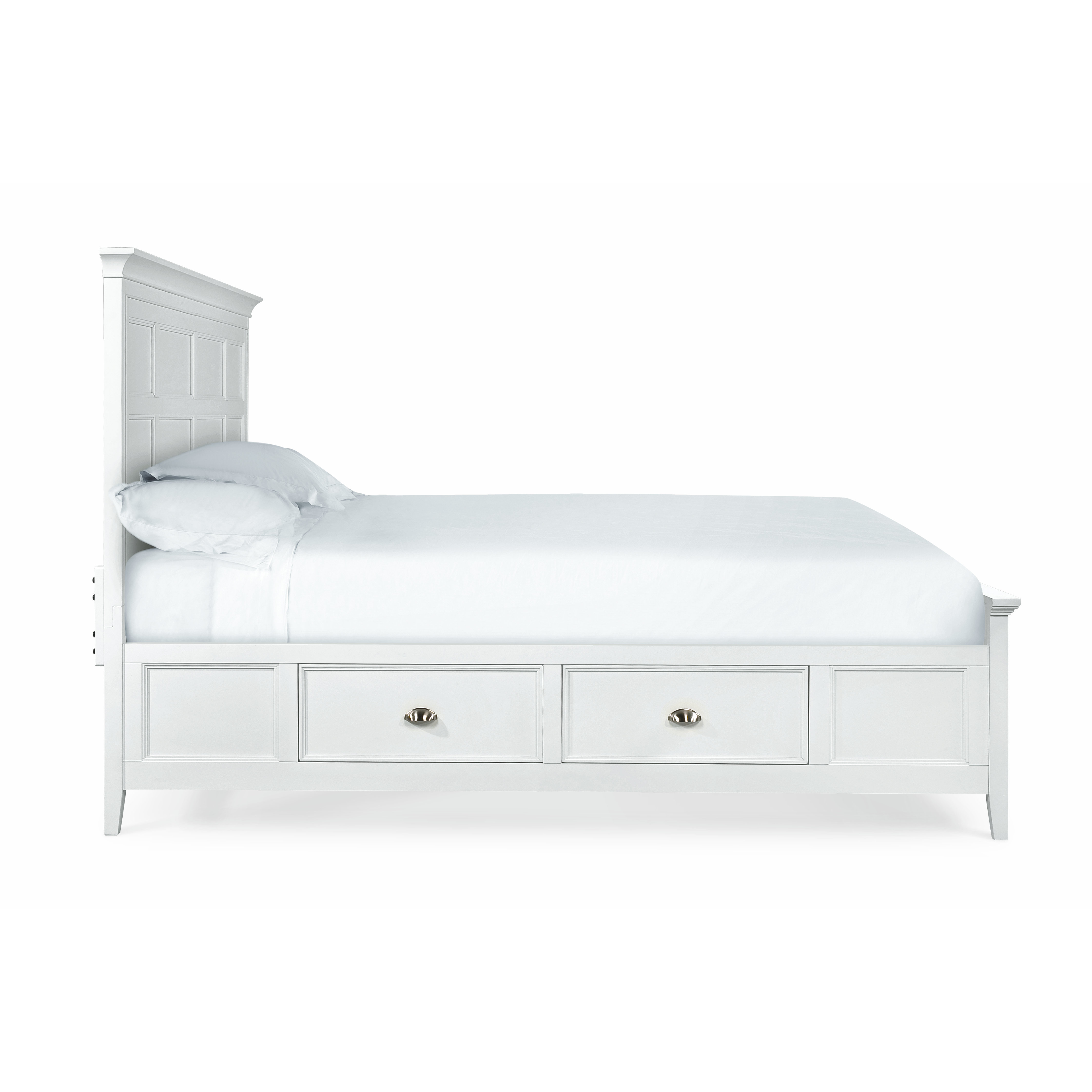 Kentwood California King Panel Bed with Storage in White Wayfair