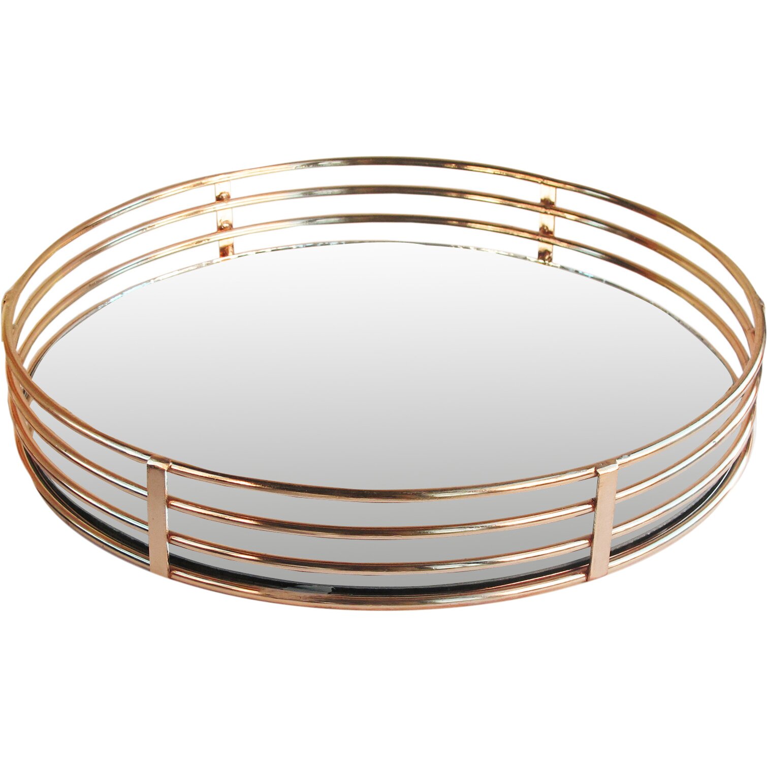 Allure by Jay Circle Copper Tray & Reviews | Wayfair