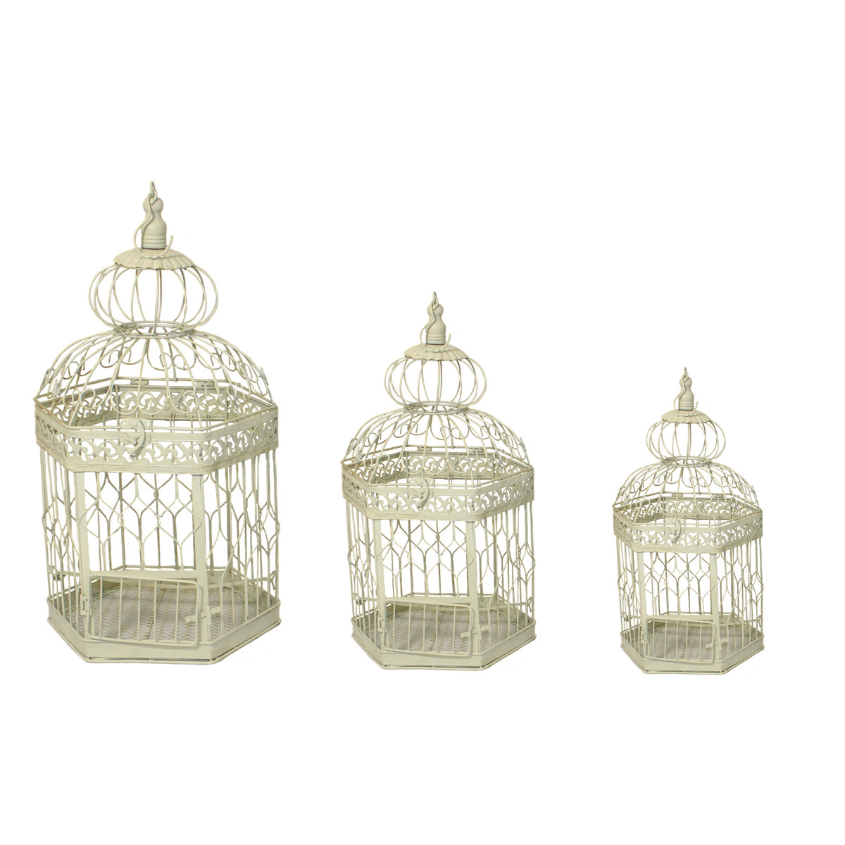 Urban 3 Piece Vintage Decorative Metal Bird Cages Set Wayfair