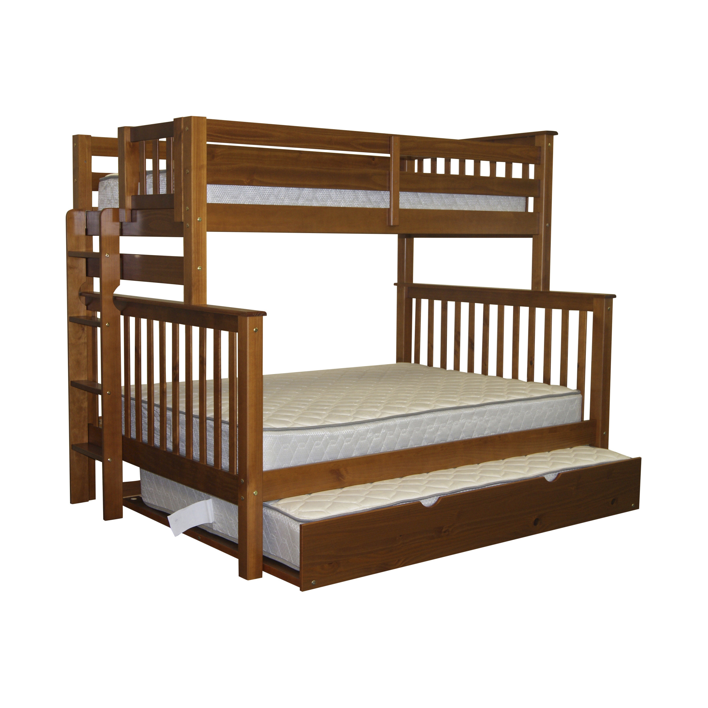 Bedz King Mission Twin over Full Bunk Bed with Full Trundle & Reviews