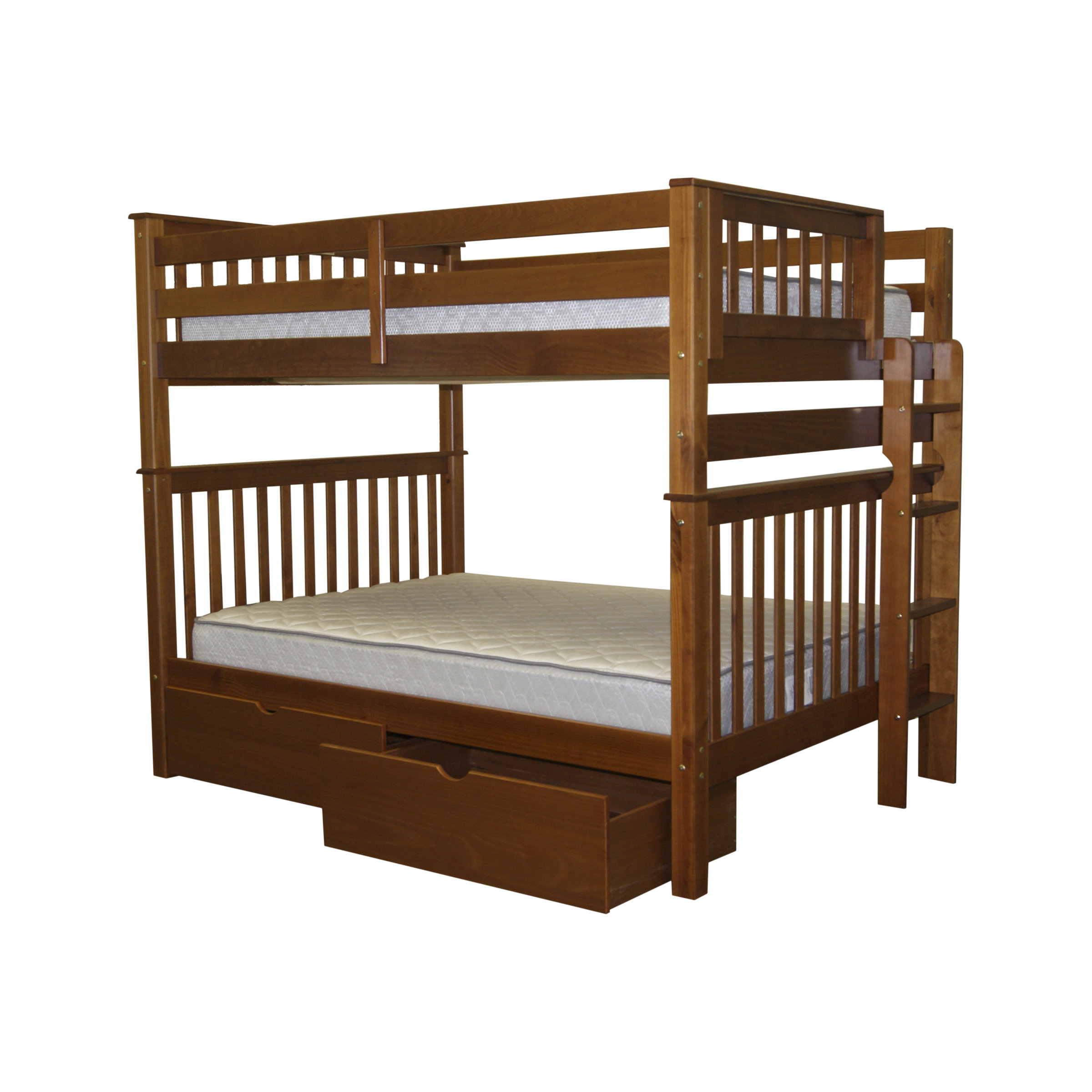 Bedz King Mission Full over Full Bunk Bed with Trundle & Reviews Wayfair