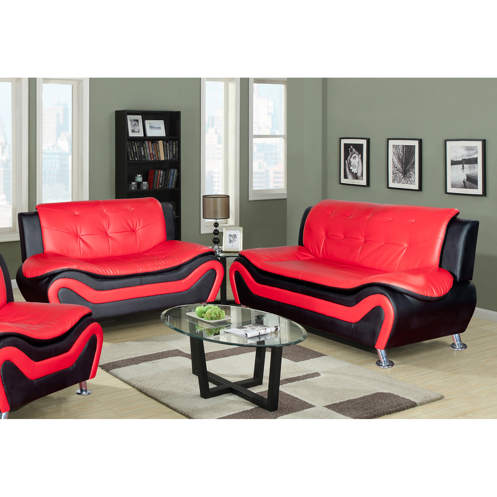 Leather Sofa Loveseat Set abbyson living charleston premium top
